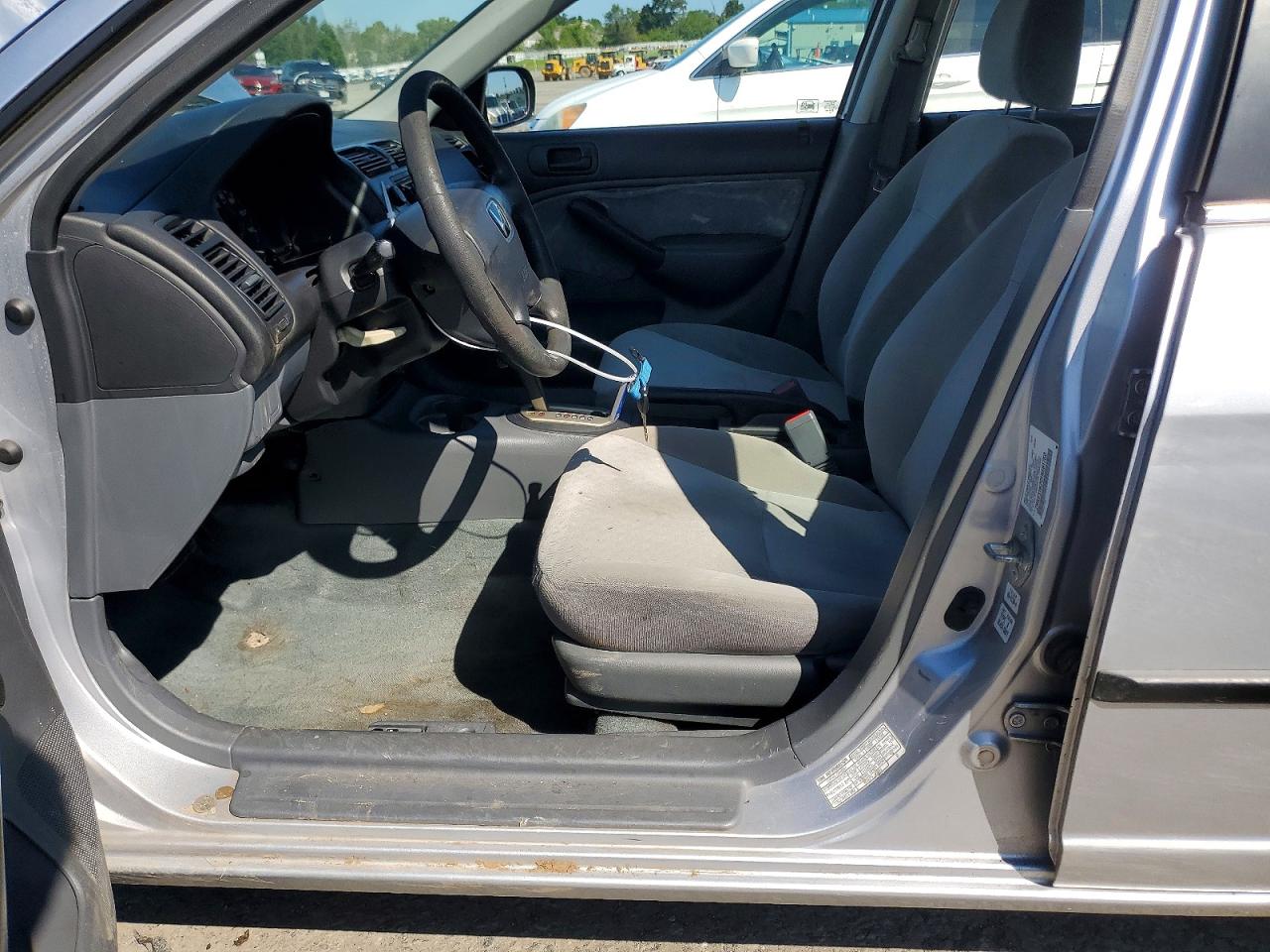 2001 Honda Civic Dx Silver vin: 2HGES16201H561750