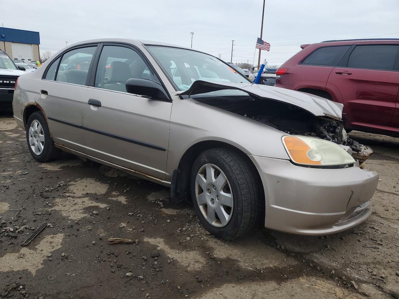 2001 Honda Civic Dx Tan vin: 2HGES16301H927652