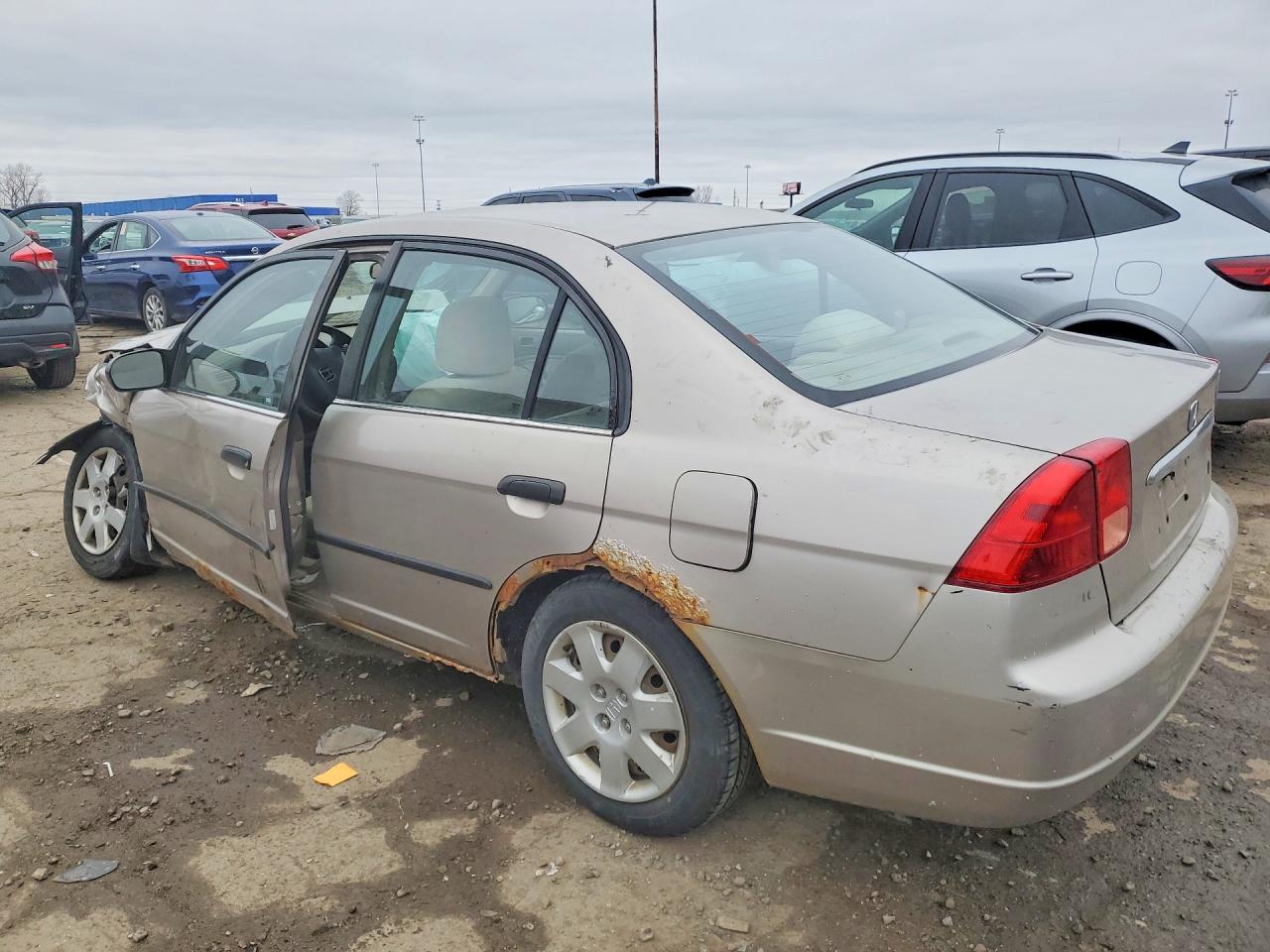 2001 Honda Civic Dx Tan vin: 2HGES16301H927652