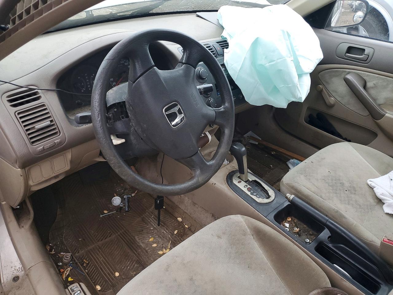 2001 Honda Civic Dx Tan vin: 2HGES16301H927652