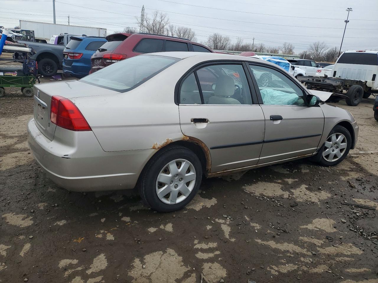 2001 Honda Civic Dx Tan vin: 2HGES16301H927652