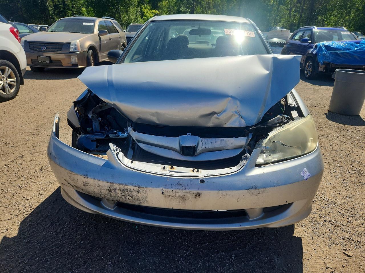 2005 Honda Civic Dx Vp Silver vin: 2HGES16305H018011