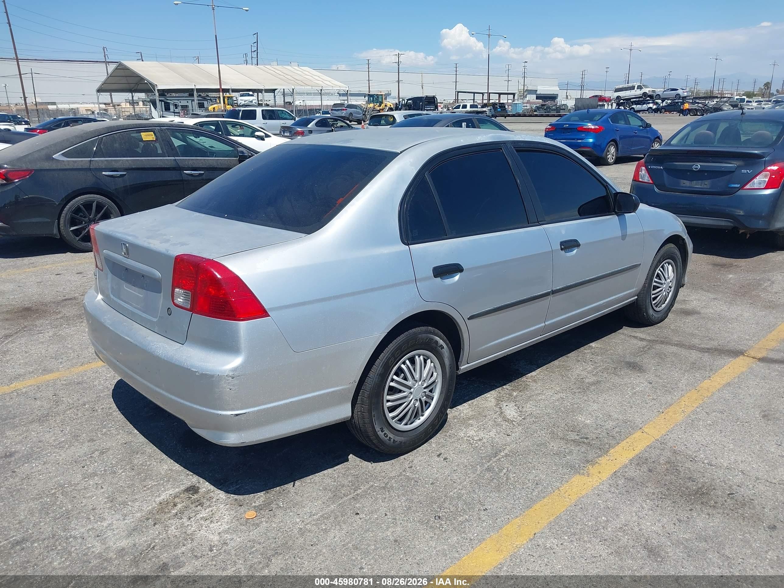 2004 Honda Civic Vp Silver vin: 2HGES16314H643807