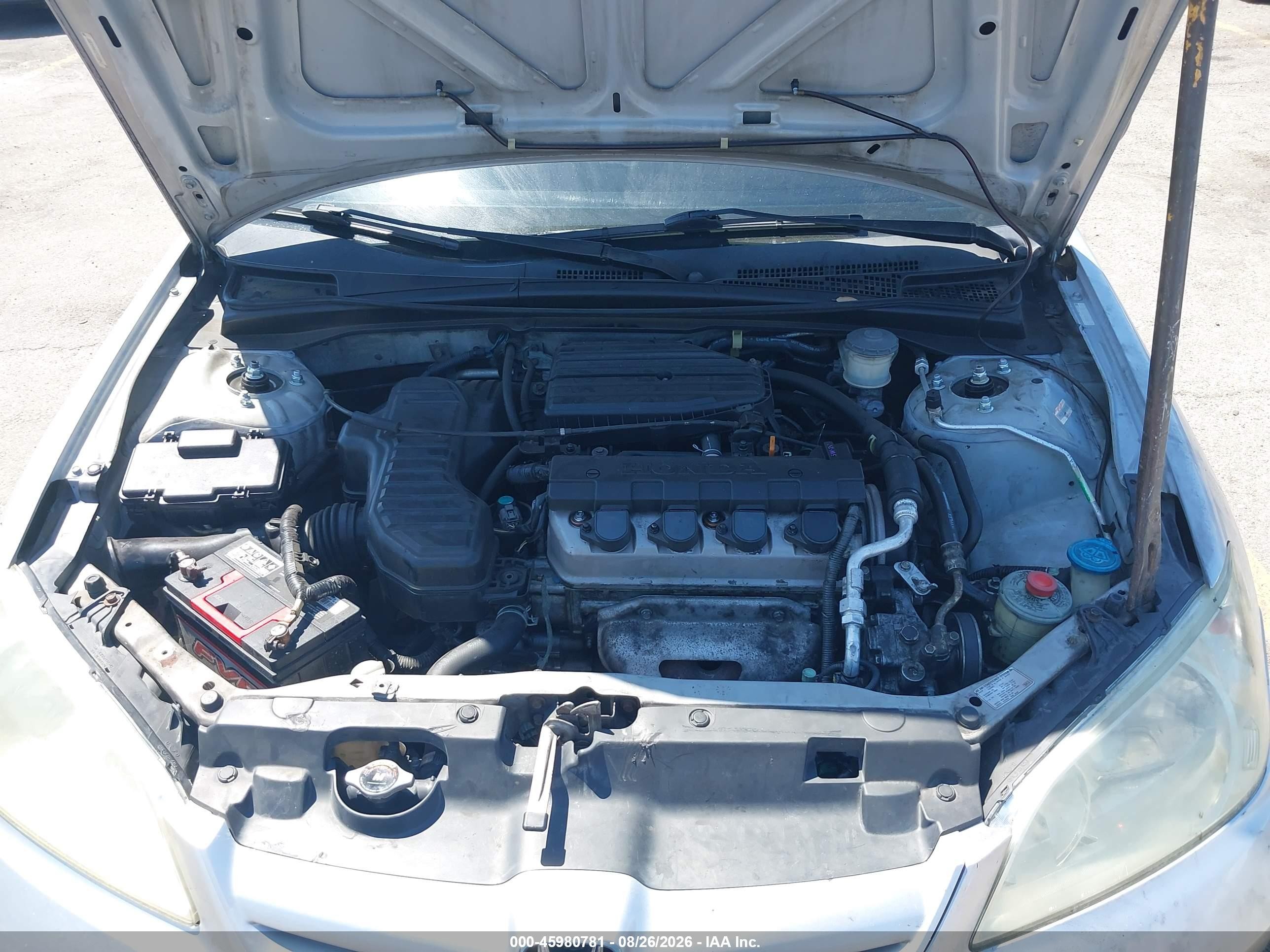 2004 Honda Civic Vp Silver vin: 2HGES16314H643807