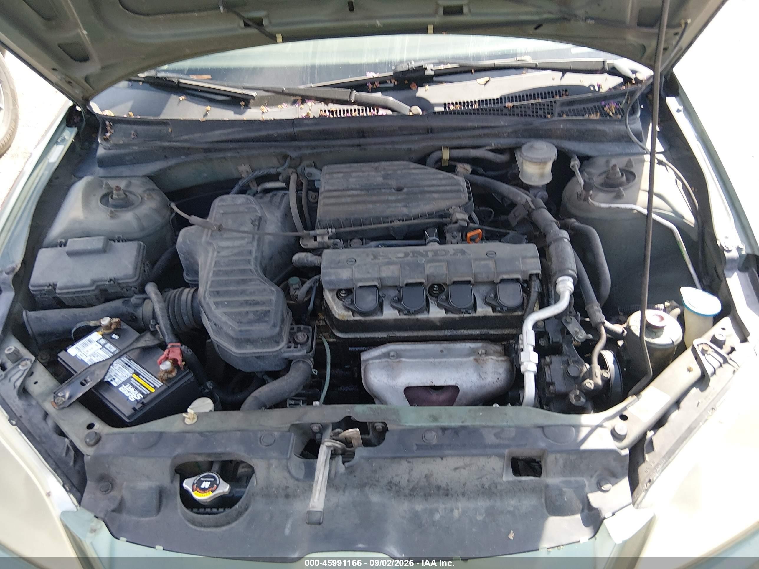 2004 Honda Civic Vp Зеленый vin: 2HGES16324H626711