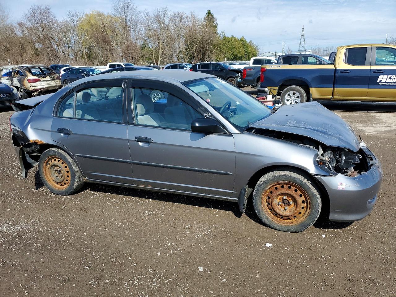 2004 Honda Civic Dx Vp Gray vin: 2HGES16324H918150