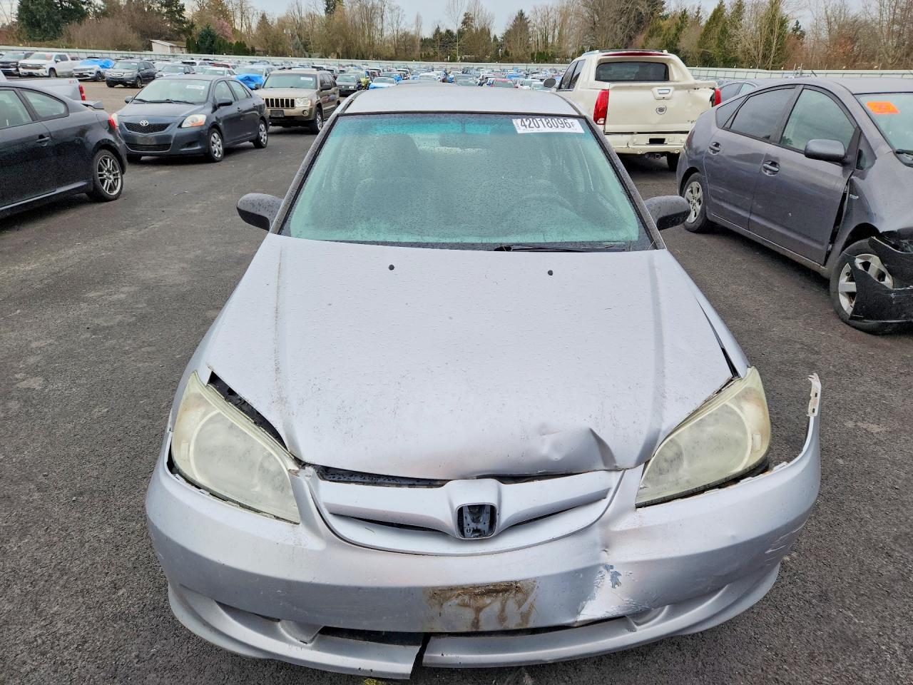 2005 Honda Civic Dx Vp Silver vin: 2HGES16325H577088
