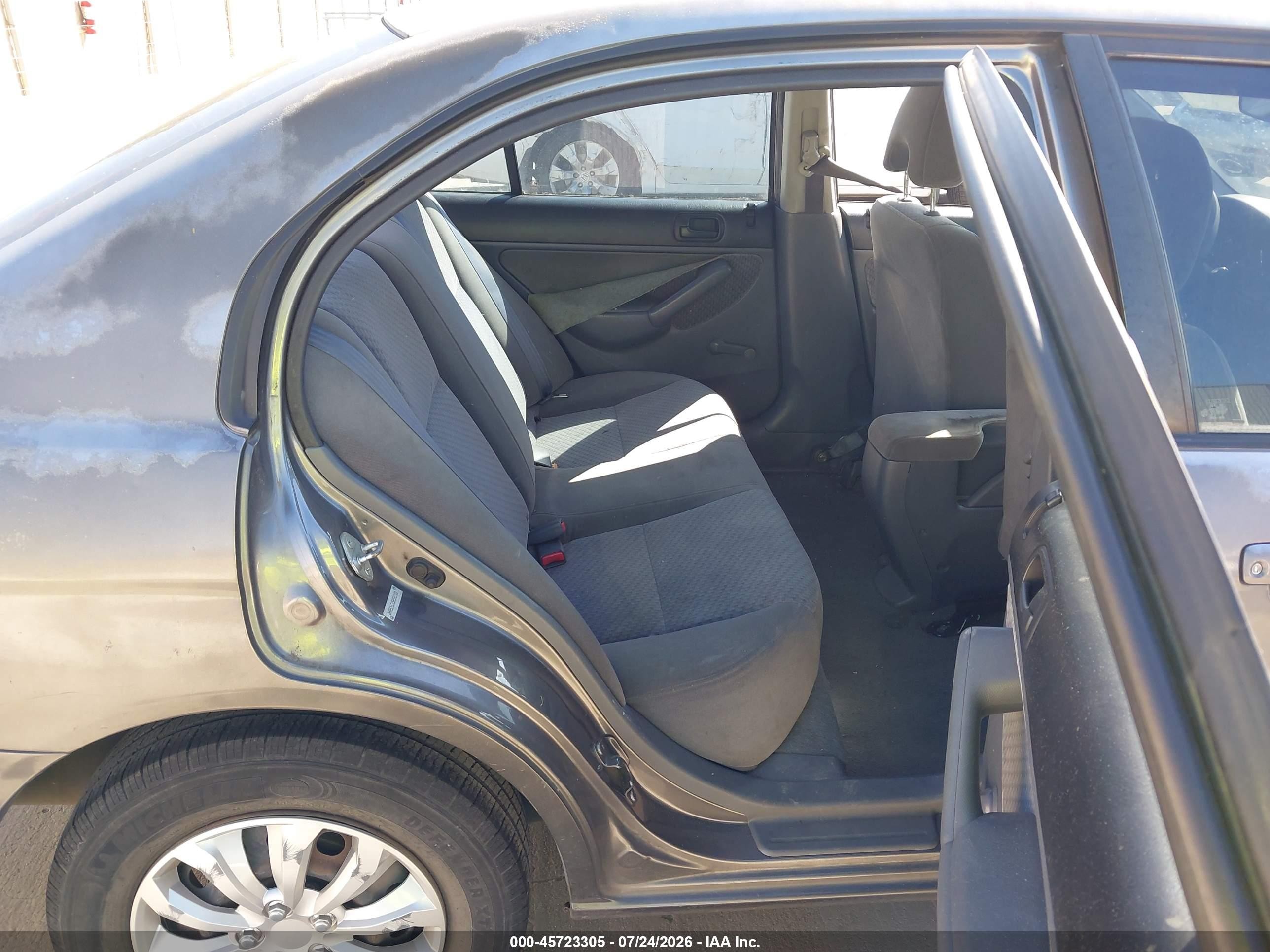 2005 Honda Civic Vp Gray vin: 2HGES16325H583103
