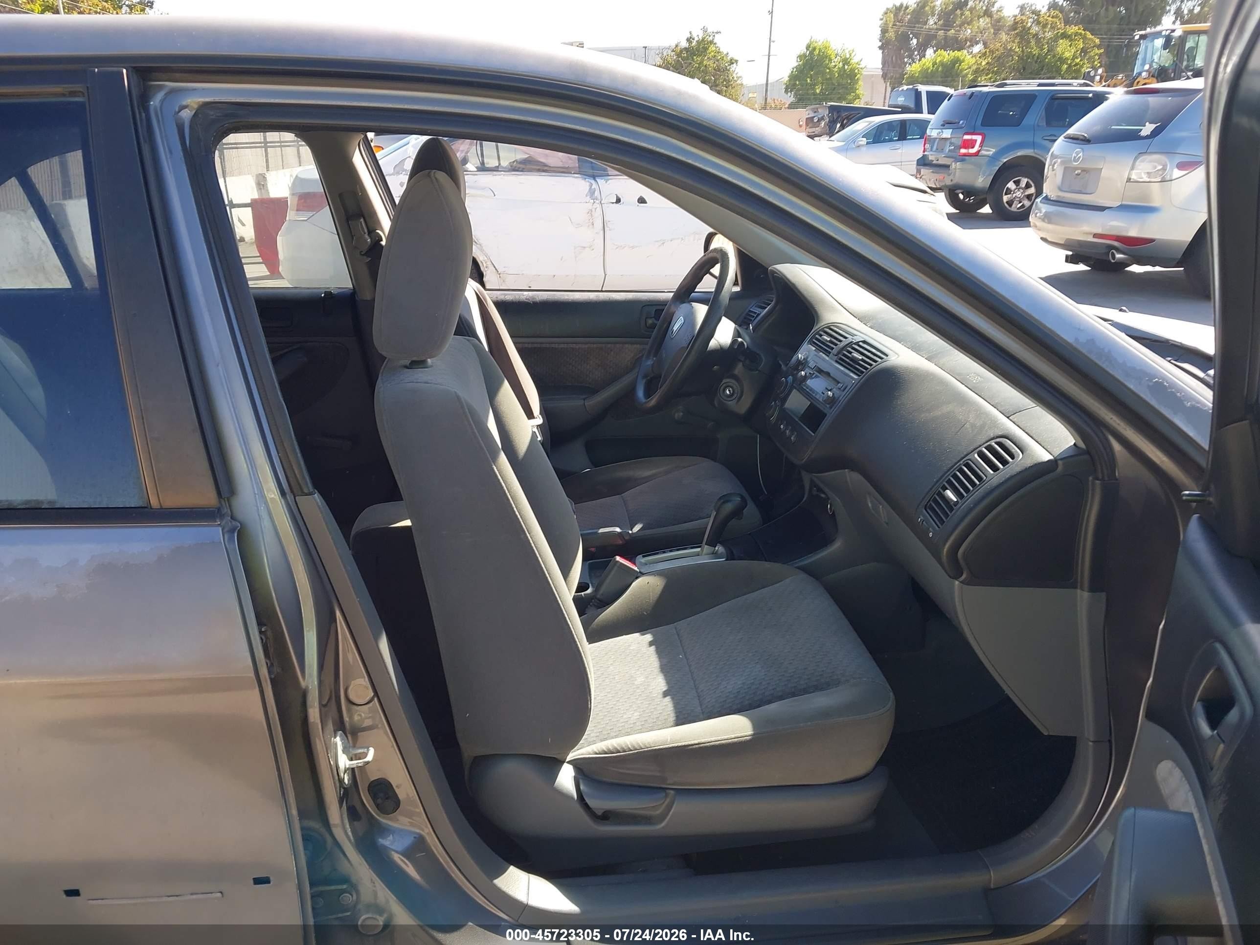 2005 Honda Civic Vp Gray vin: 2HGES16325H583103