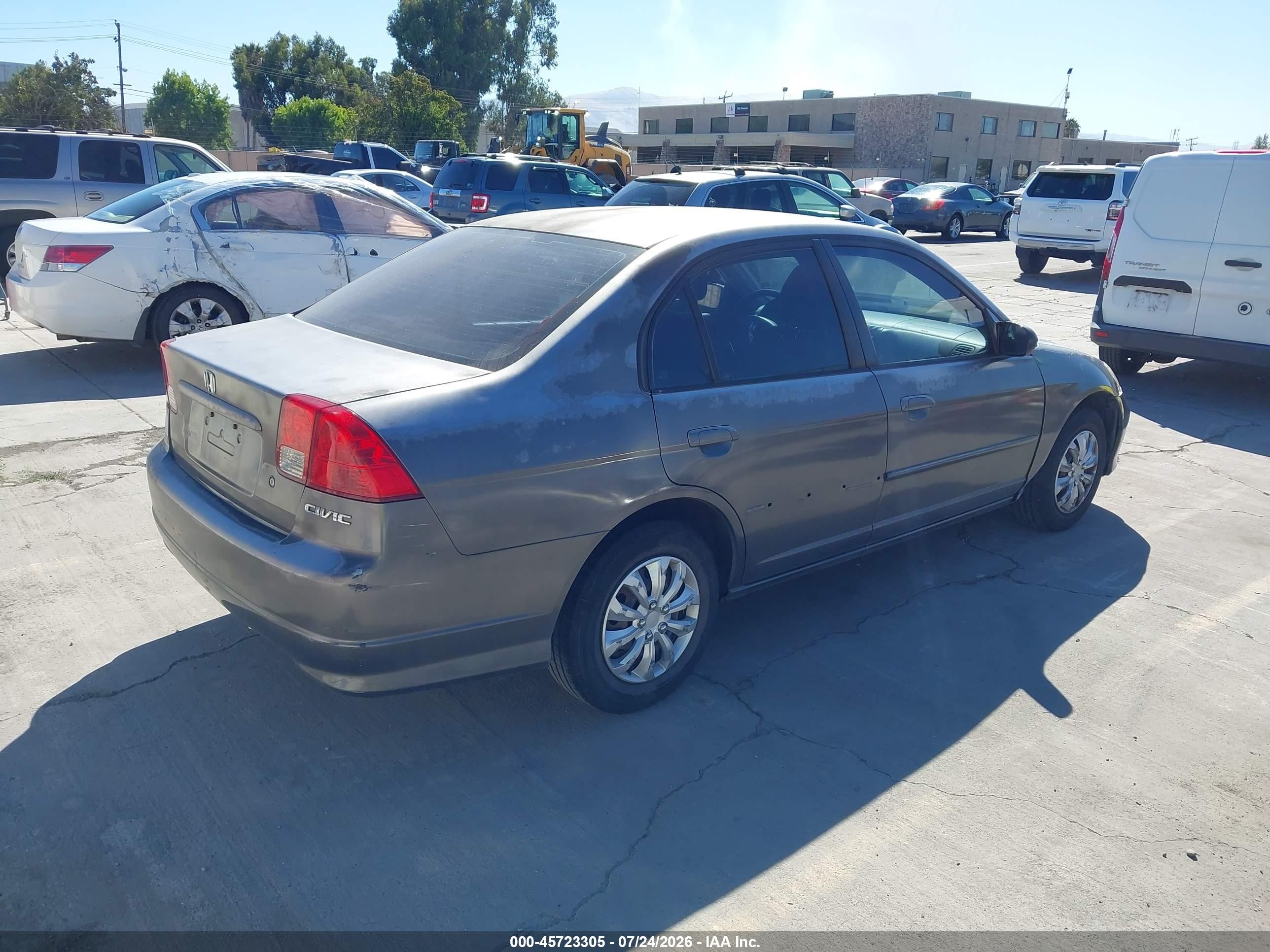 2005 Honda Civic Vp Gray vin: 2HGES16325H583103