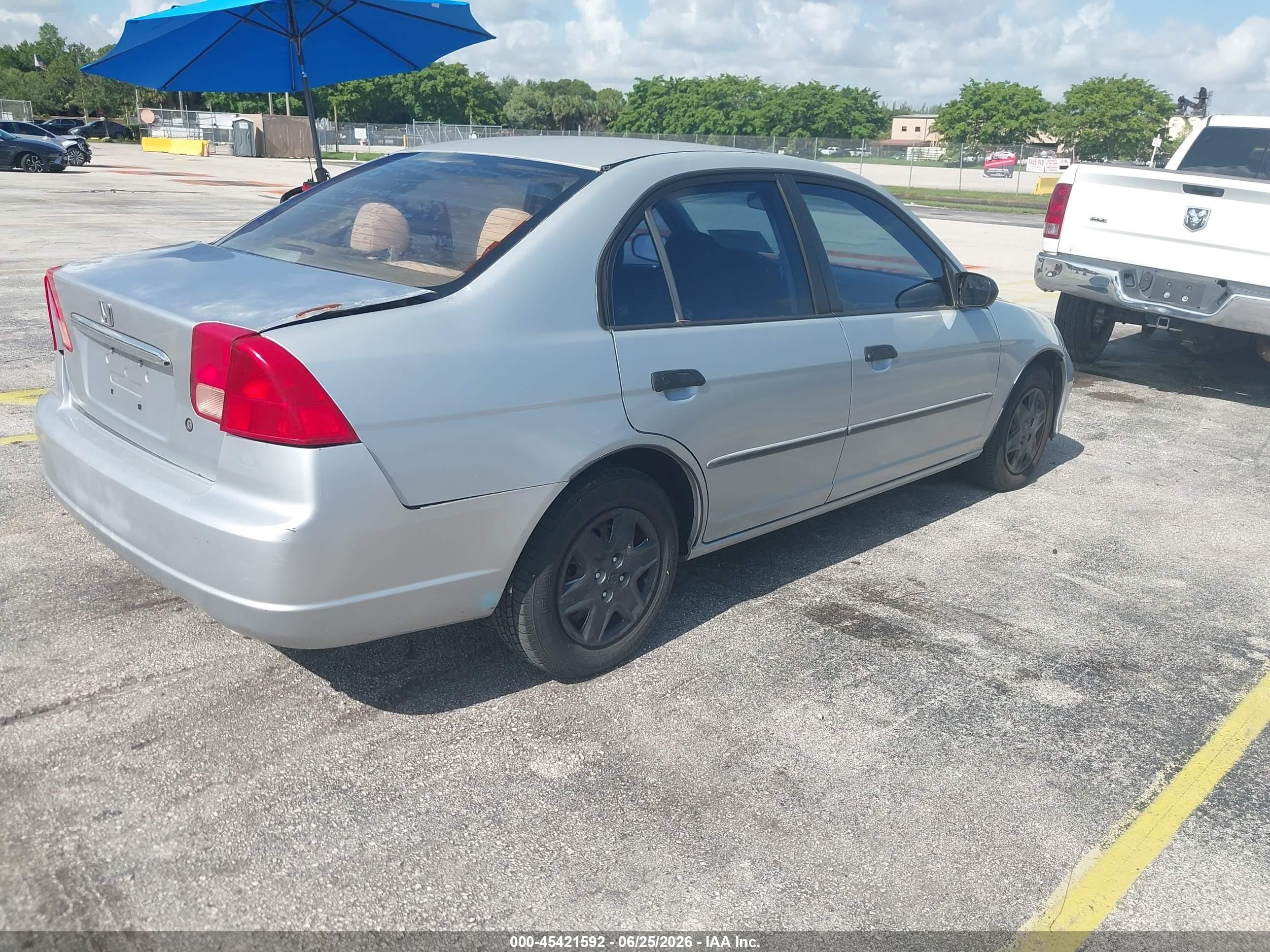 2004 Honda Civic Vp Silver vin: 2HGES16334H592746