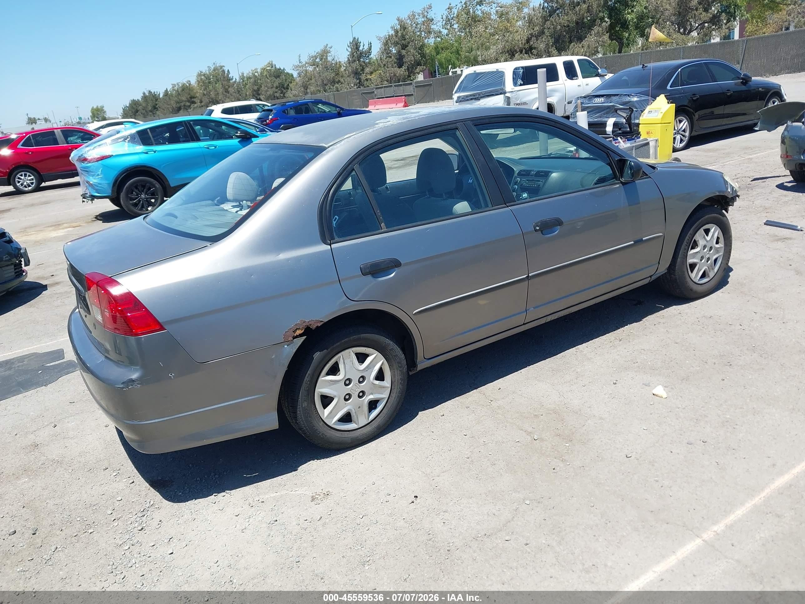 2005 Honda Civic Vp Gray vin: 2HGES16335H507096