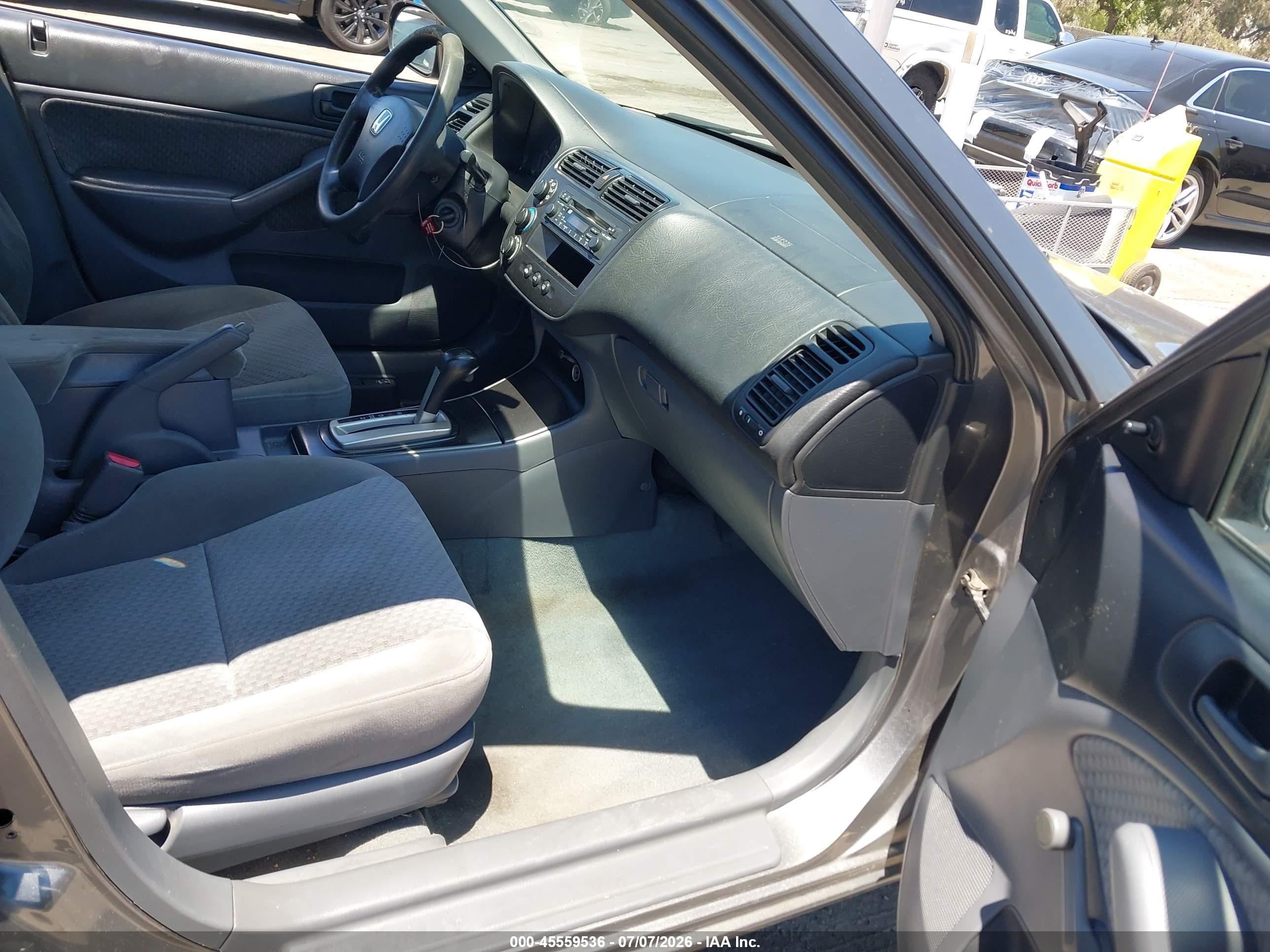 2005 Honda Civic Vp Gray vin: 2HGES16335H507096