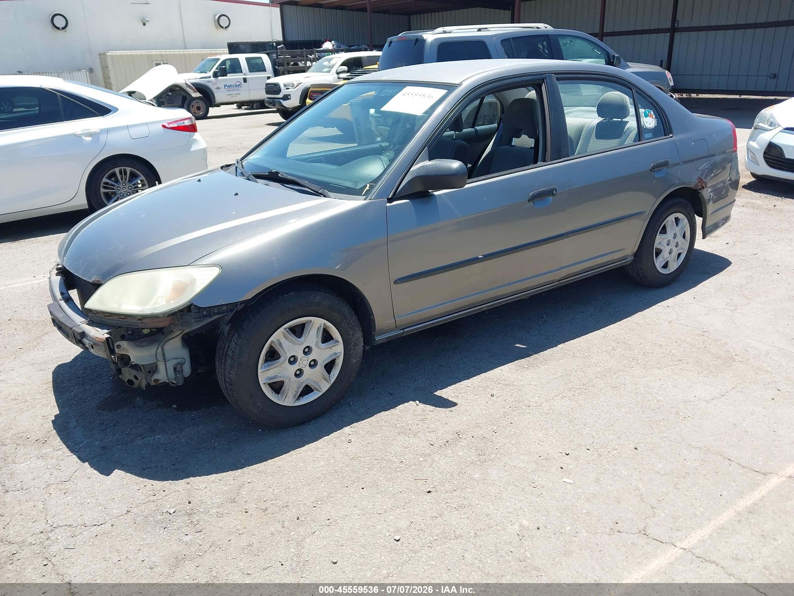 2005 Honda Civic Vp Gray vin: 2HGES16335H507096