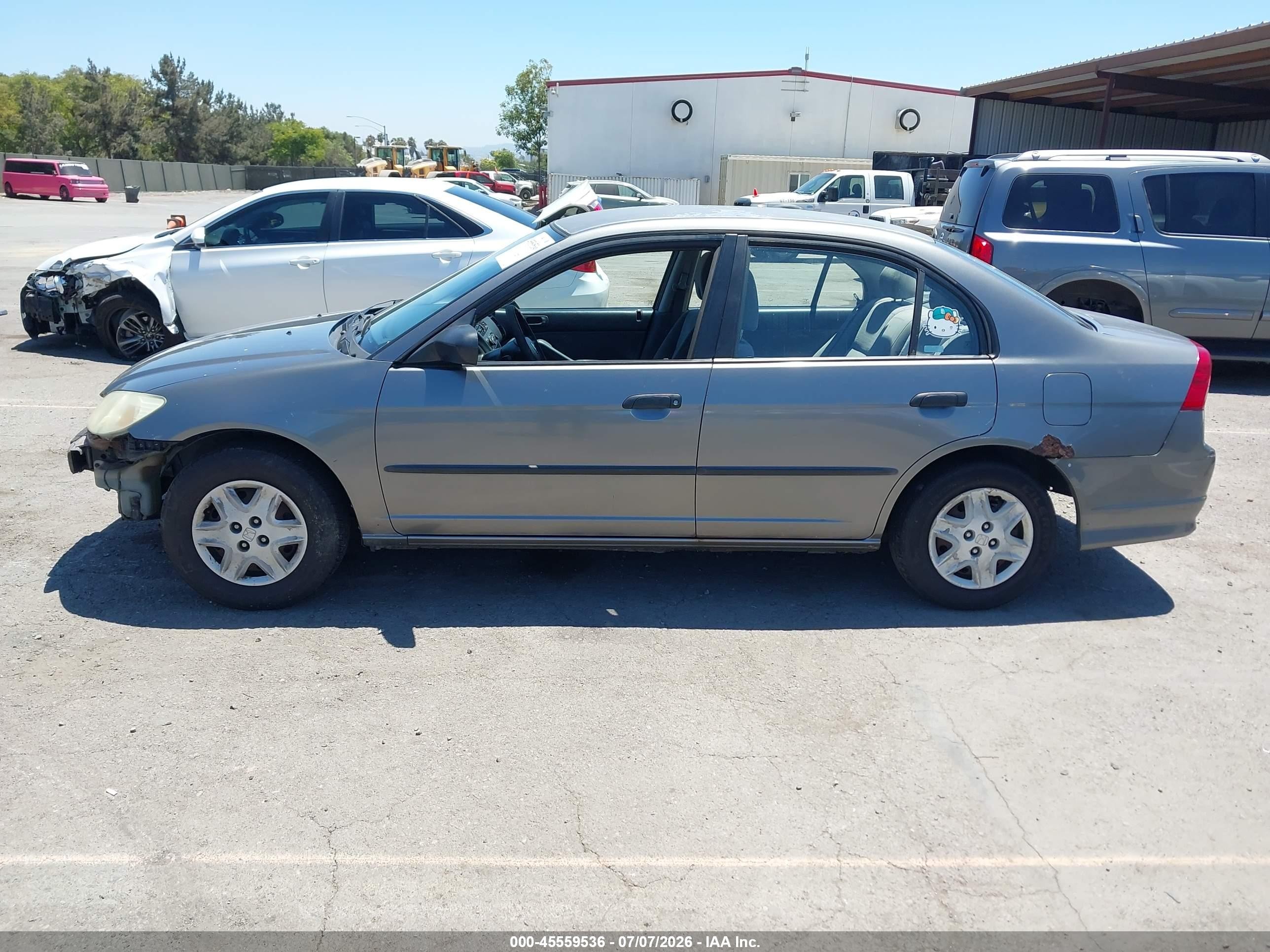 2005 Honda Civic Vp Gray vin: 2HGES16335H507096