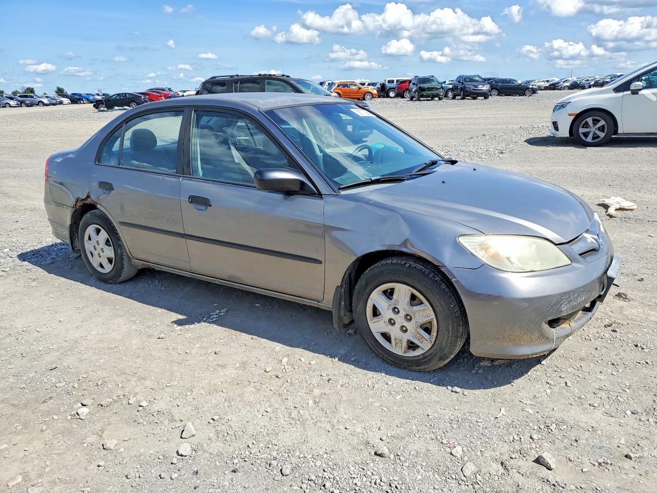 2005 Honda Civic Dx Vp Серый vin: 2HGES16345H577352