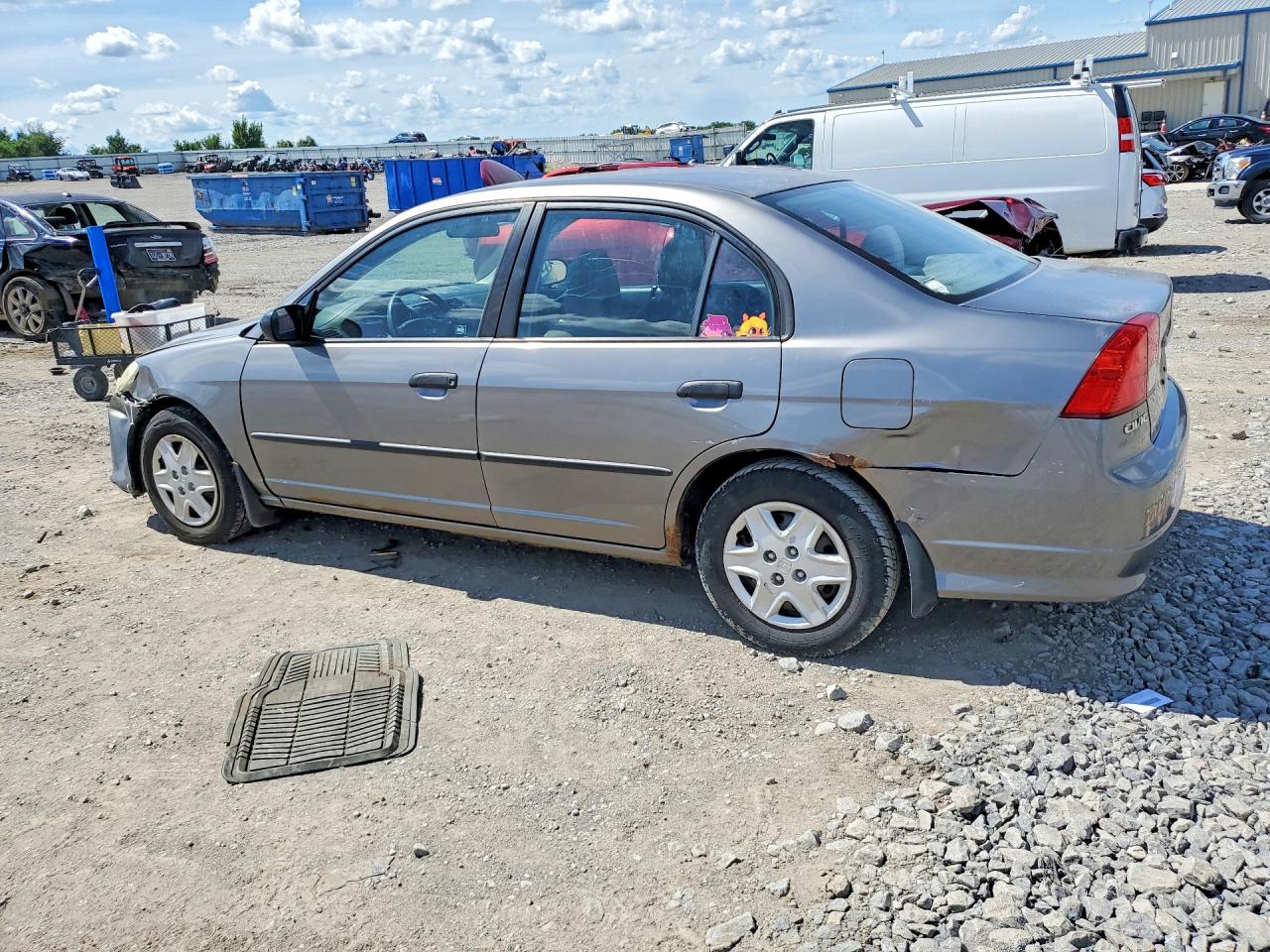 2005 Honda Civic Dx Vp Серый vin: 2HGES16345H577352