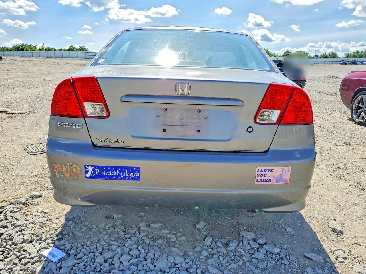 2005 Honda Civic Dx Vp Серый vin: 2HGES16345H577352
