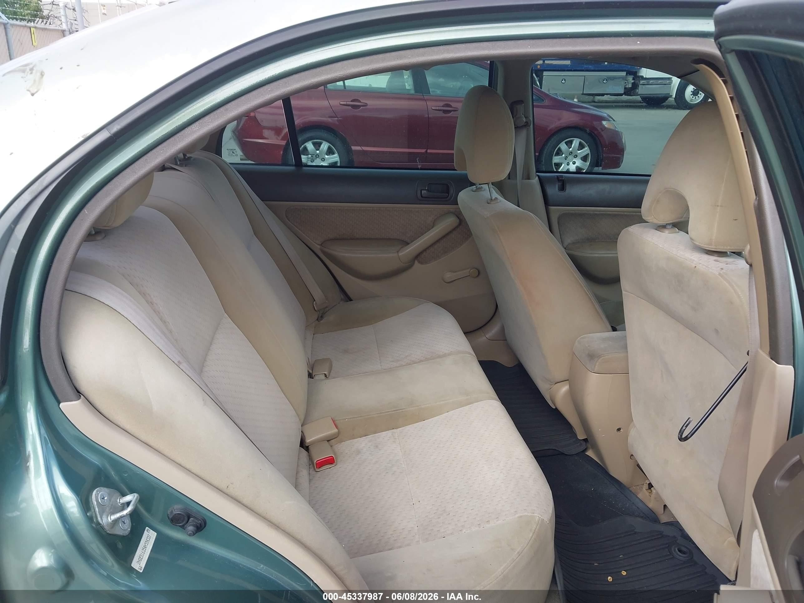 2004 Honda Civic Vp Зеленый vin: 2HGES16354H554337