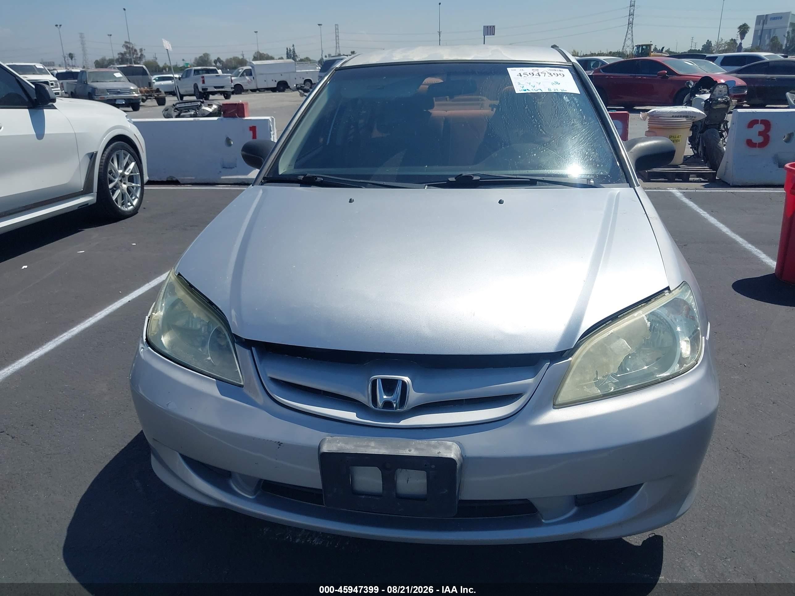 2004 Honda Civic Vp Silver vin: 2HGES16364H551074