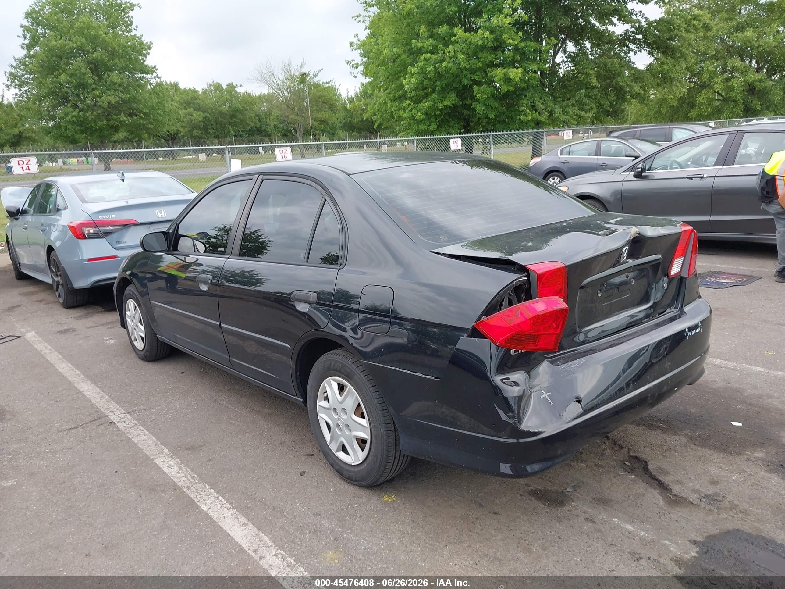 2005 Honda Civic Vp Черный vin: 2HGES16365H624719
