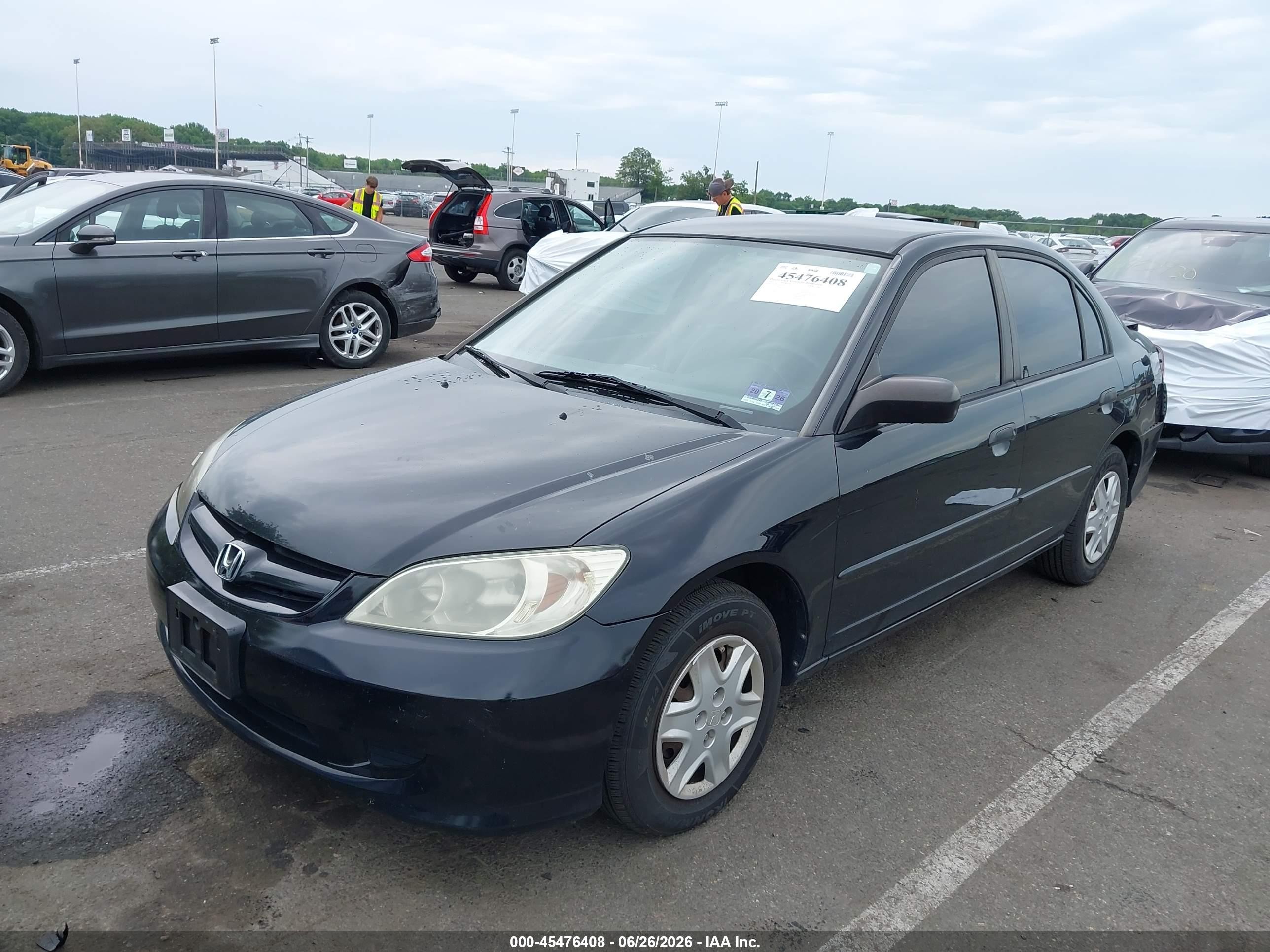 2005 Honda Civic Vp Черный vin: 2HGES16365H624719