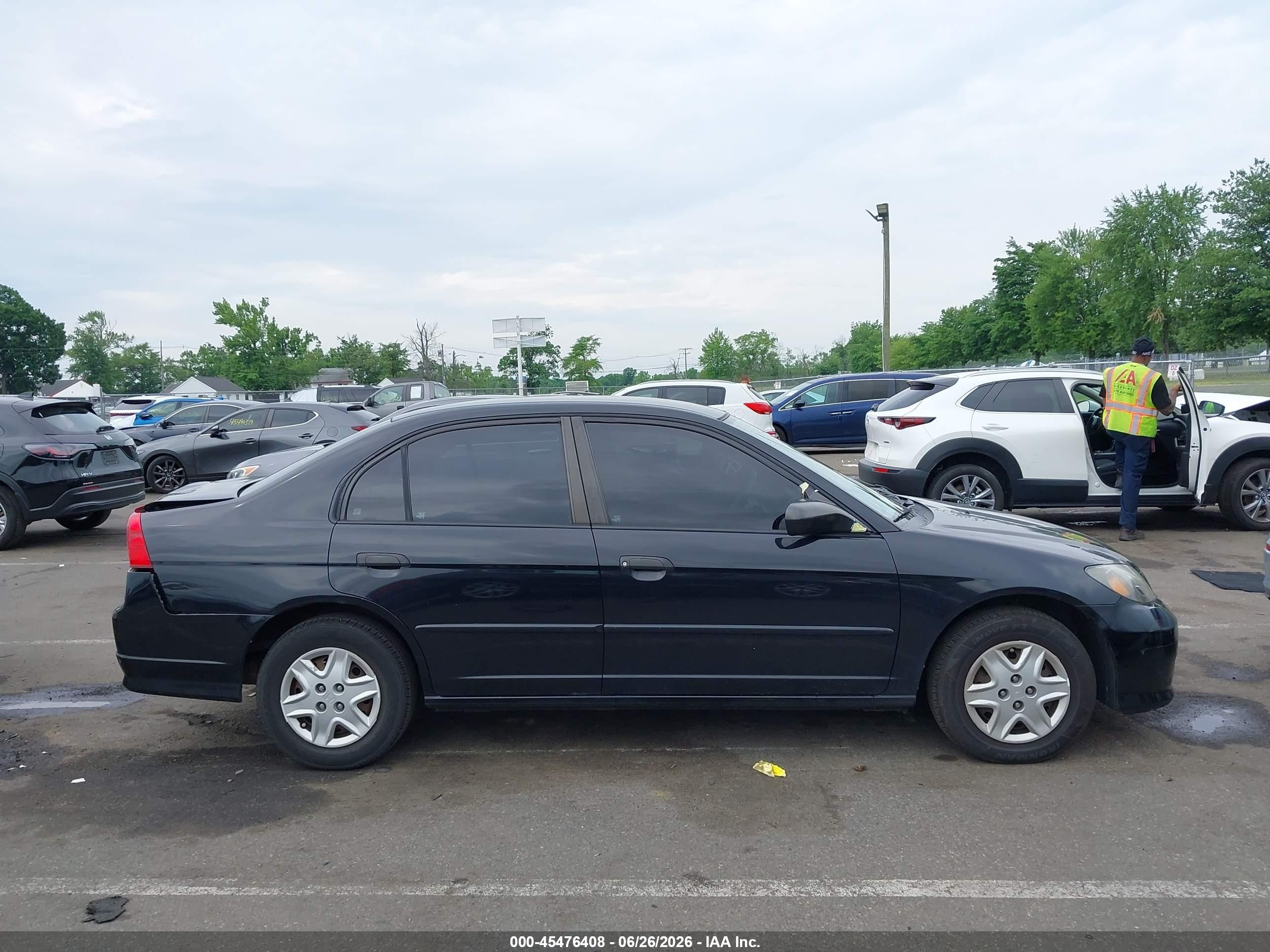 2005 Honda Civic Vp Черный vin: 2HGES16365H624719