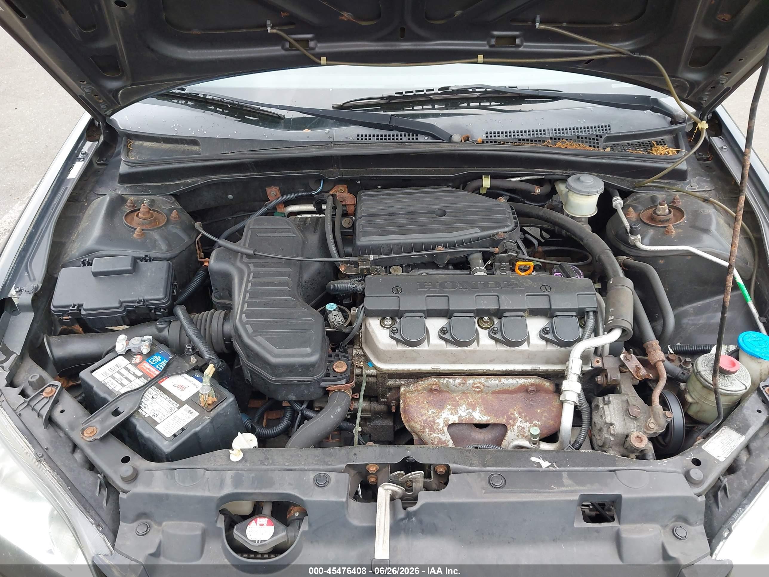 2005 Honda Civic Vp Черный vin: 2HGES16365H624719