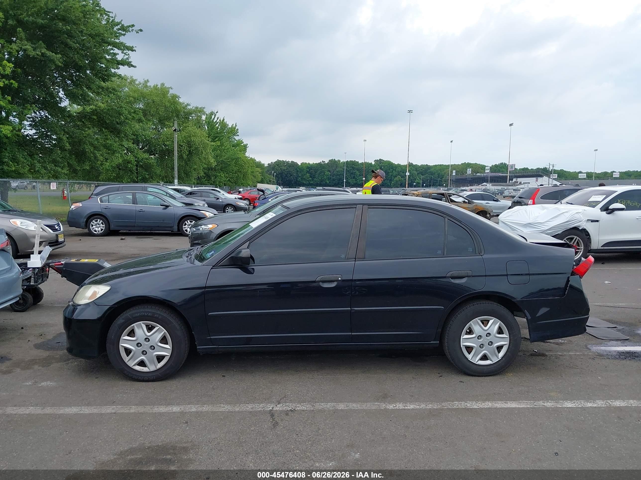 2005 Honda Civic Vp Черный vin: 2HGES16365H624719