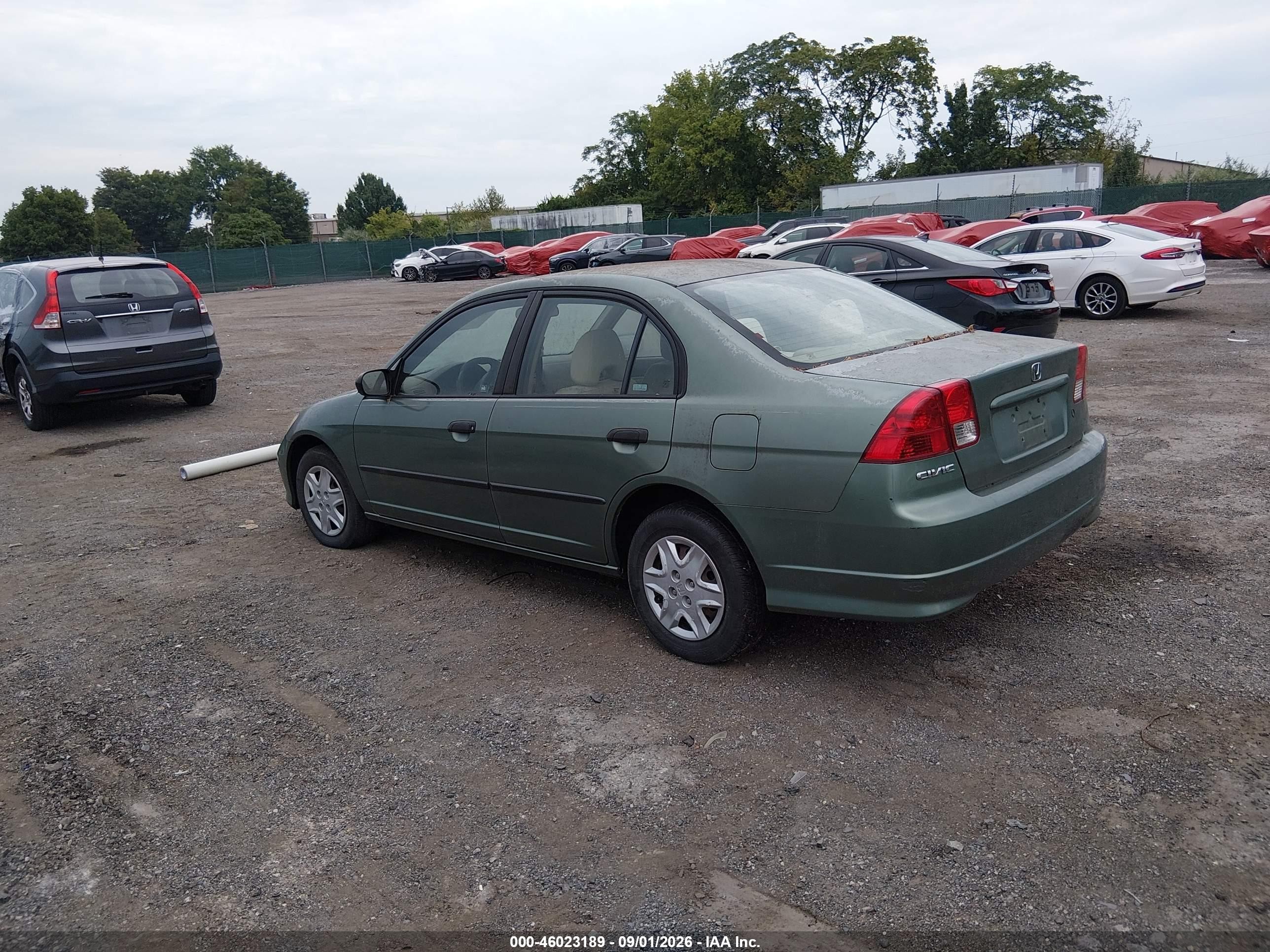 2004 Honda Civic Vp Green vin: 2HGES16374H605353