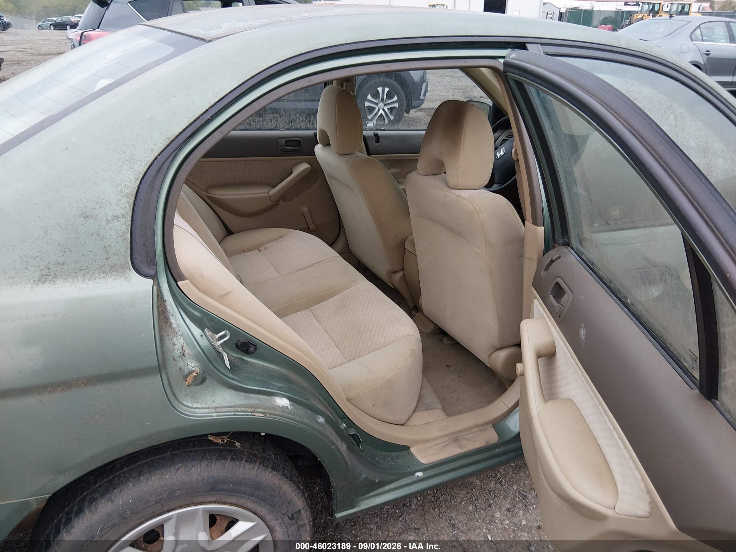 2004 Honda Civic Vp Green vin: 2HGES16374H605353