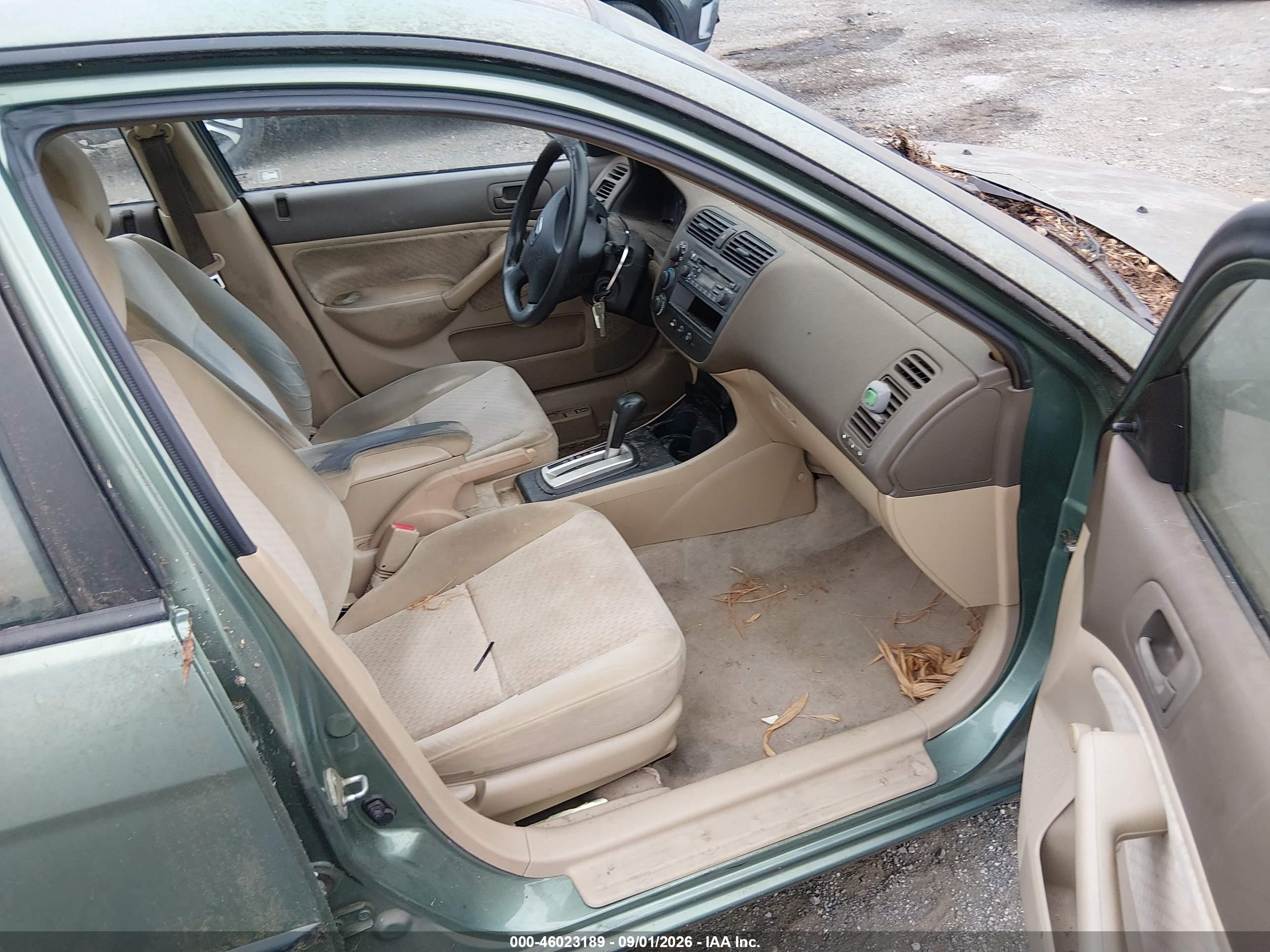 2004 Honda Civic Vp Green vin: 2HGES16374H605353