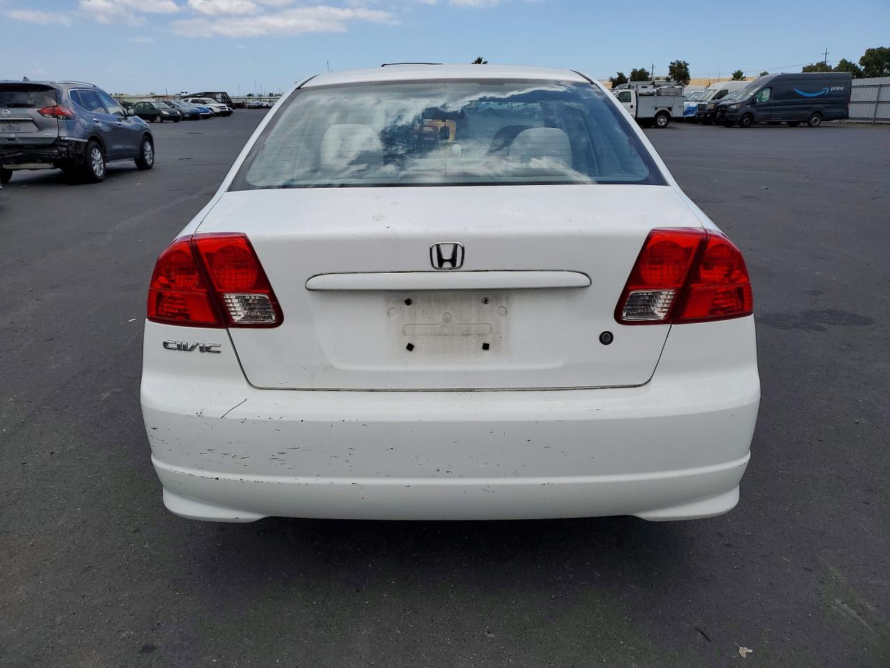 2004 Honda Civic Dx Vp White vin: 2HGES16374H614781