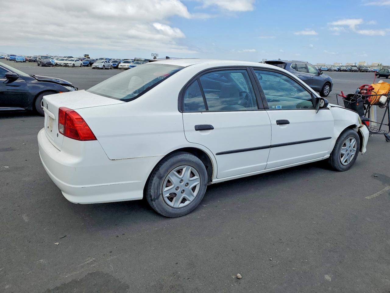 2004 Honda Civic Dx Vp White vin: 2HGES16374H614781