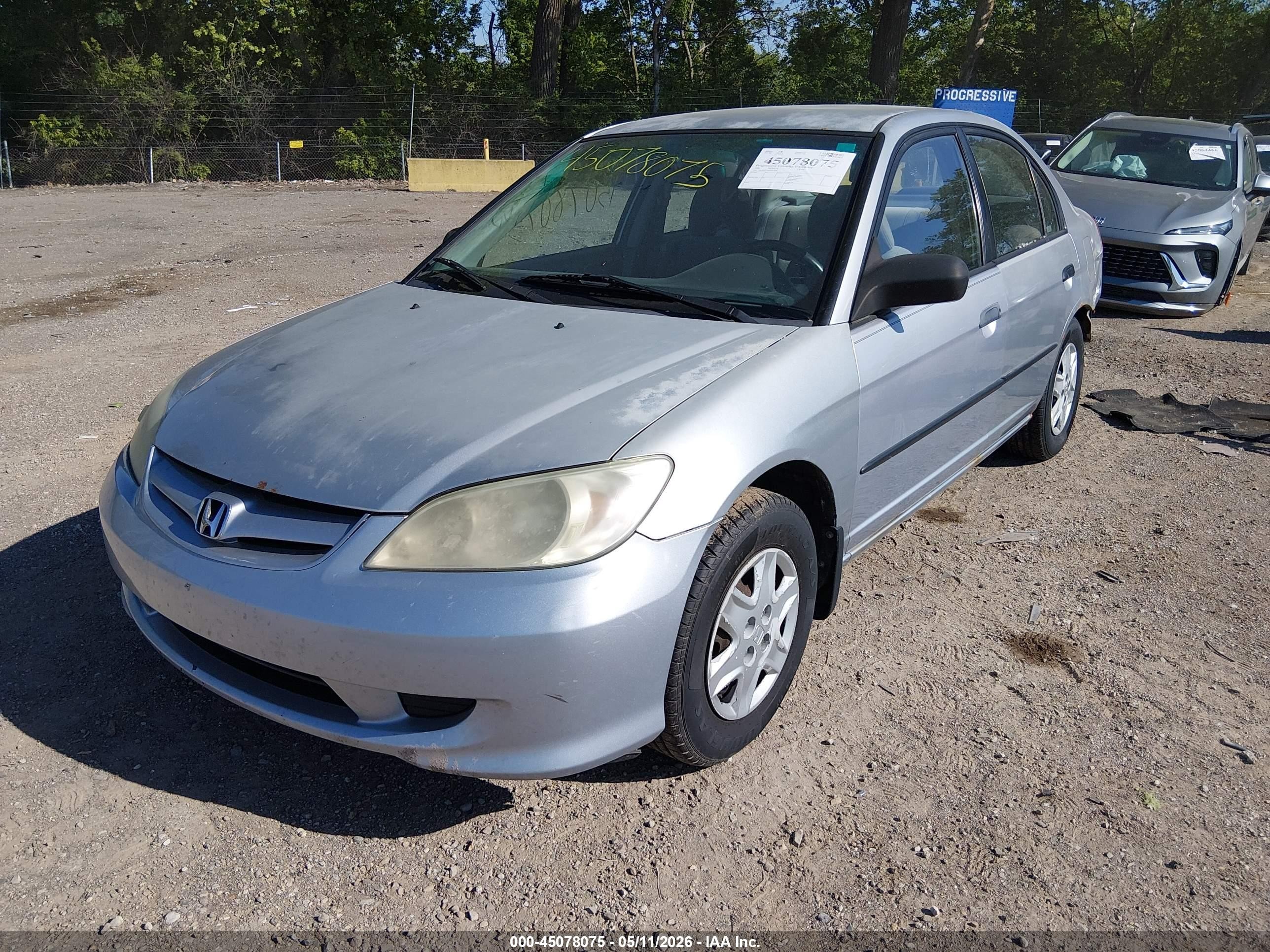 2004 Honda Civic Vp Silver vin: 2HGES16384H563808
