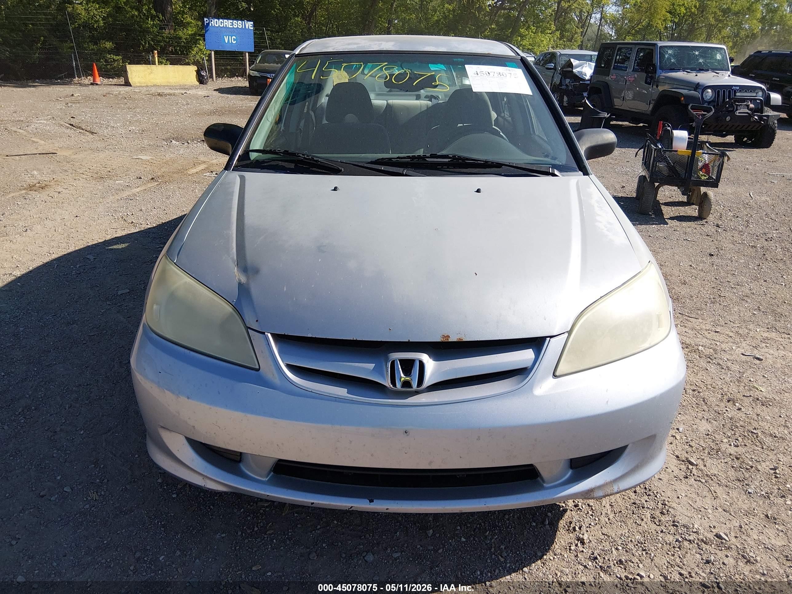 2004 Honda Civic Vp Silver vin: 2HGES16384H563808