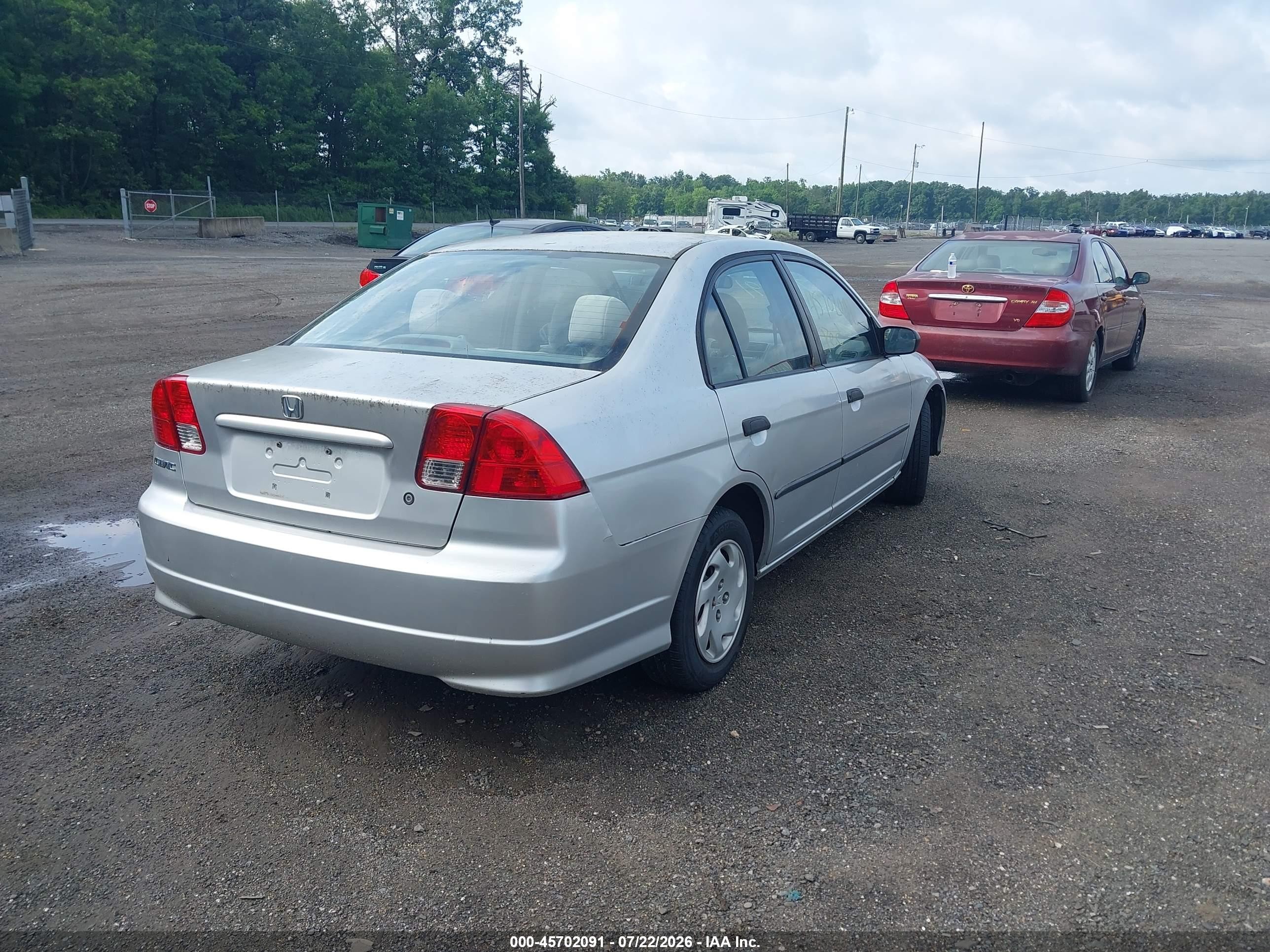 2004 Honda Civic Vp Silver vin: 2HGES16384H600825