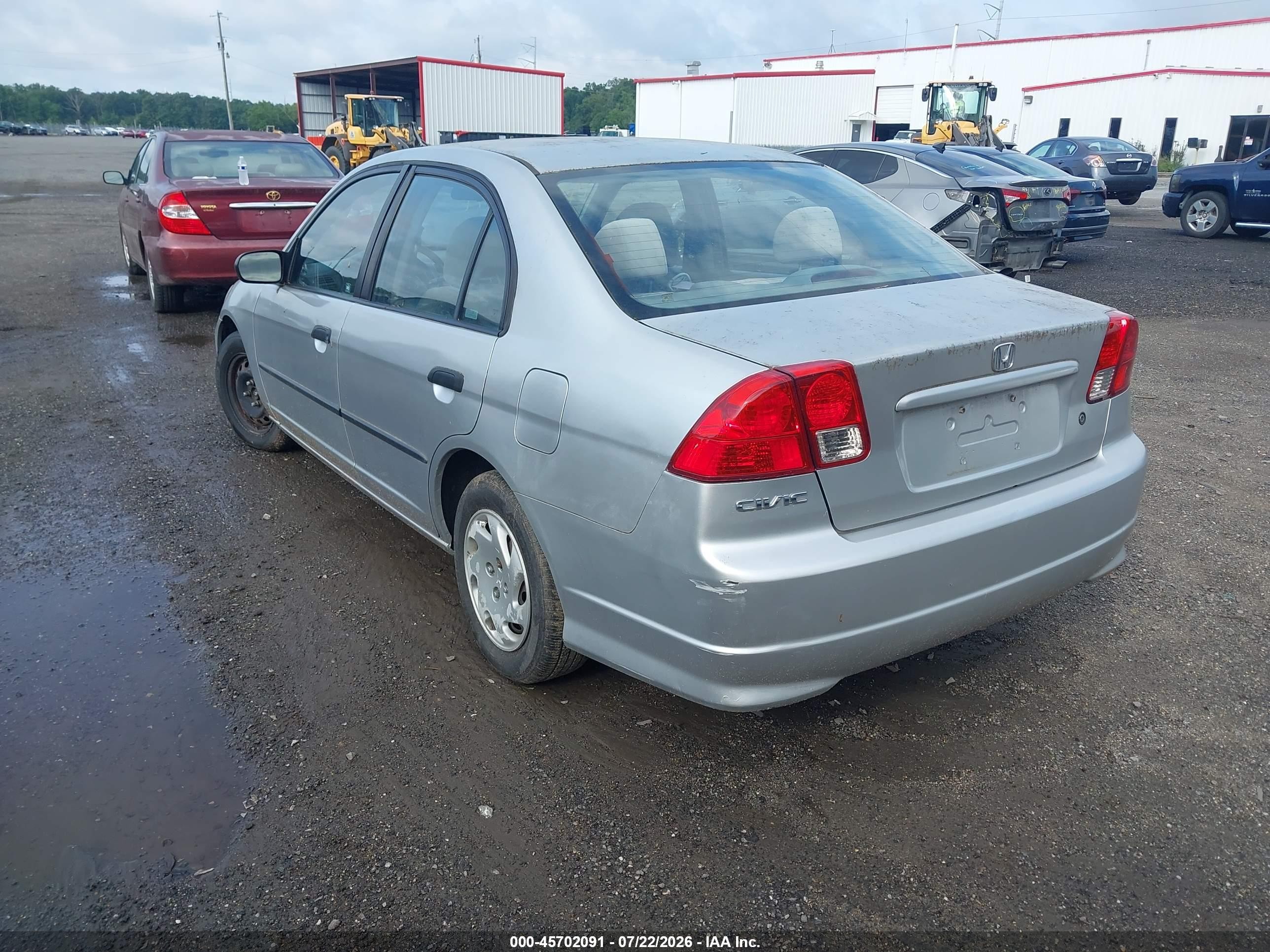 2004 Honda Civic Vp Silver vin: 2HGES16384H600825