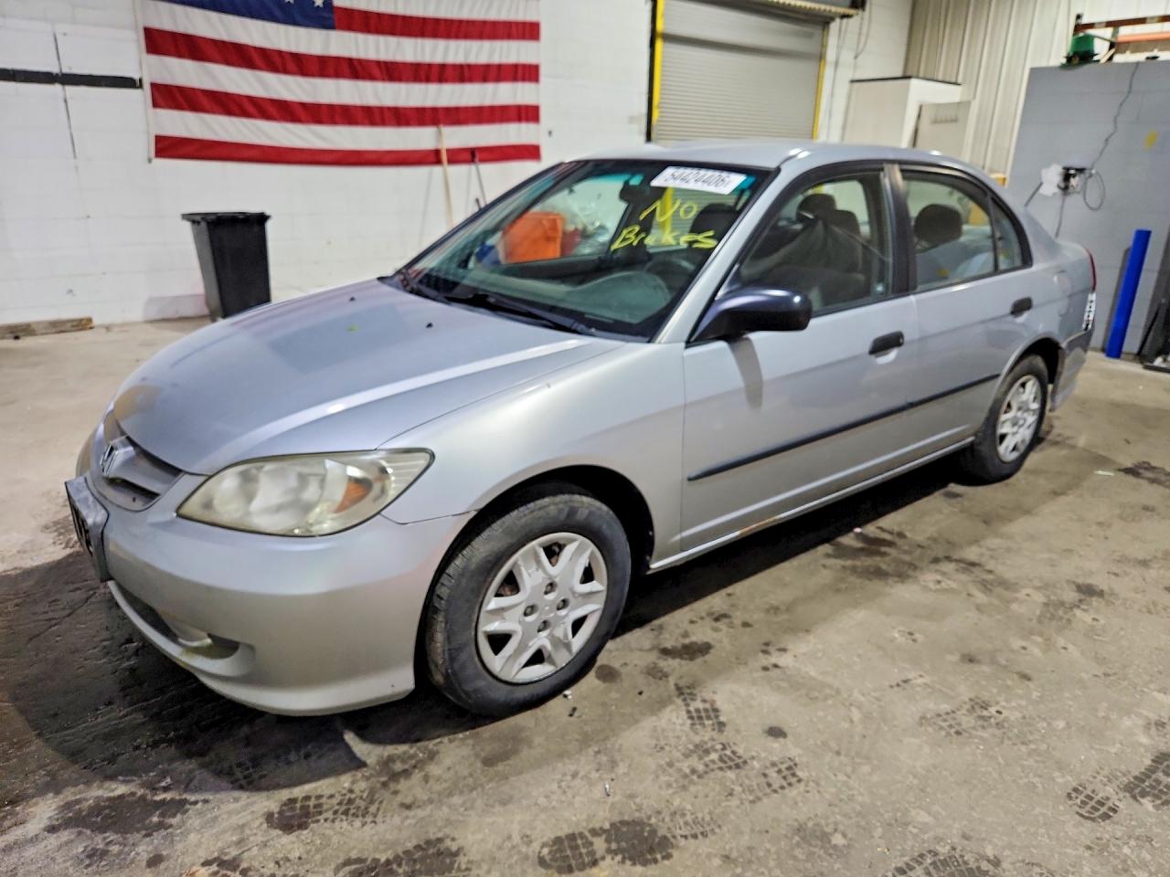 2004 Honda Civic Dx Vp Silver vin: 2HGES16384H611601