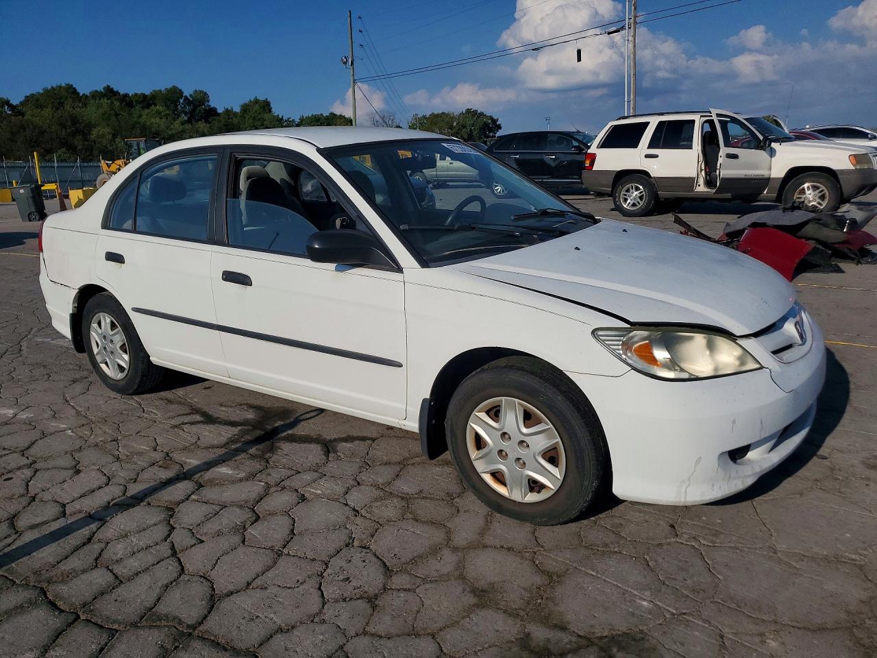 2004 Honda Civic Dx Vp White vin: 2HGES16384H642332