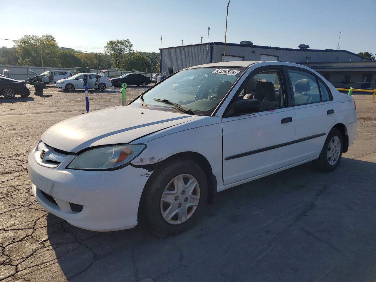2004 Honda Civic Dx Vp White vin: 2HGES16384H642332