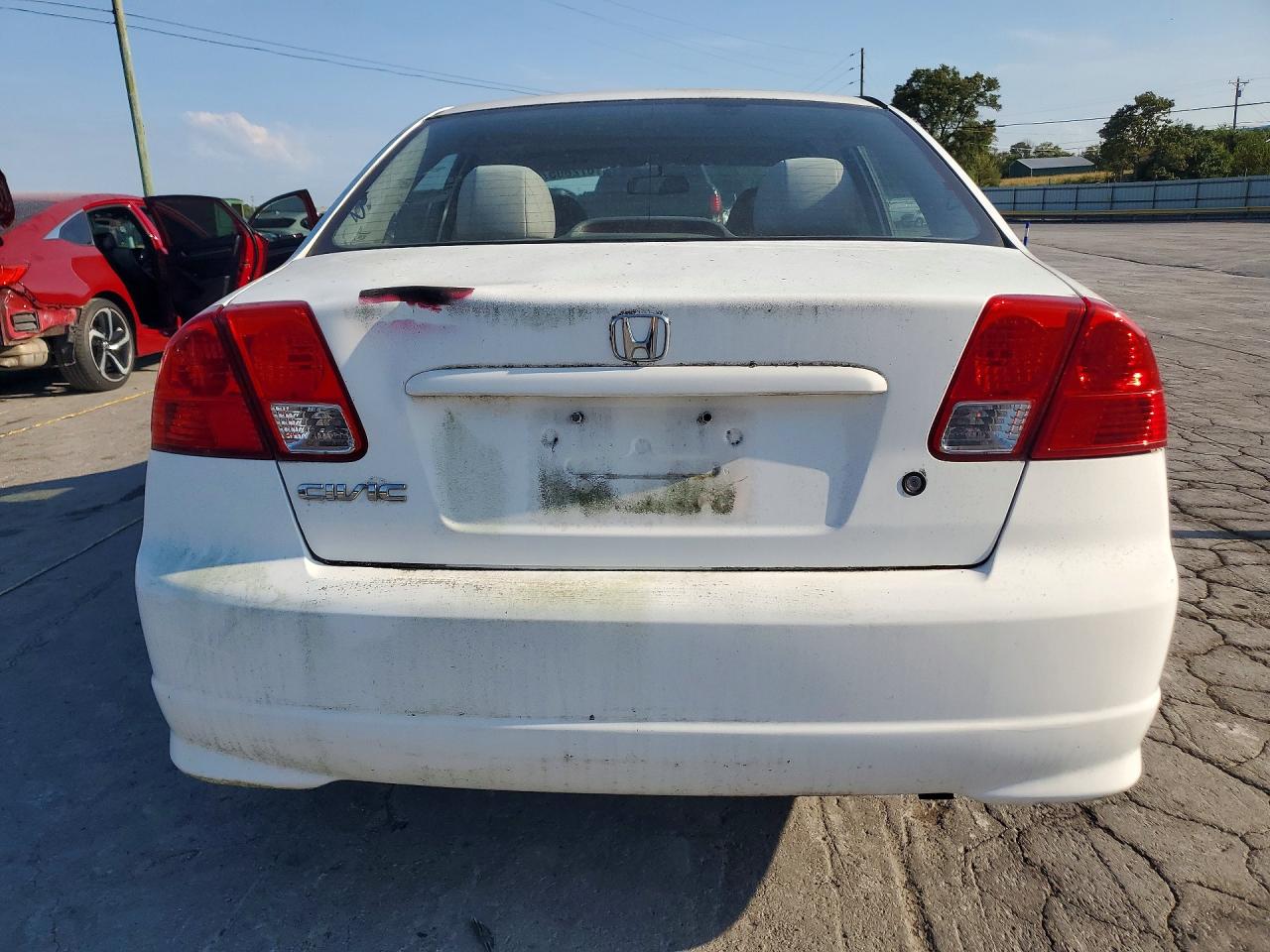 2004 Honda Civic Dx Vp White vin: 2HGES16384H642332