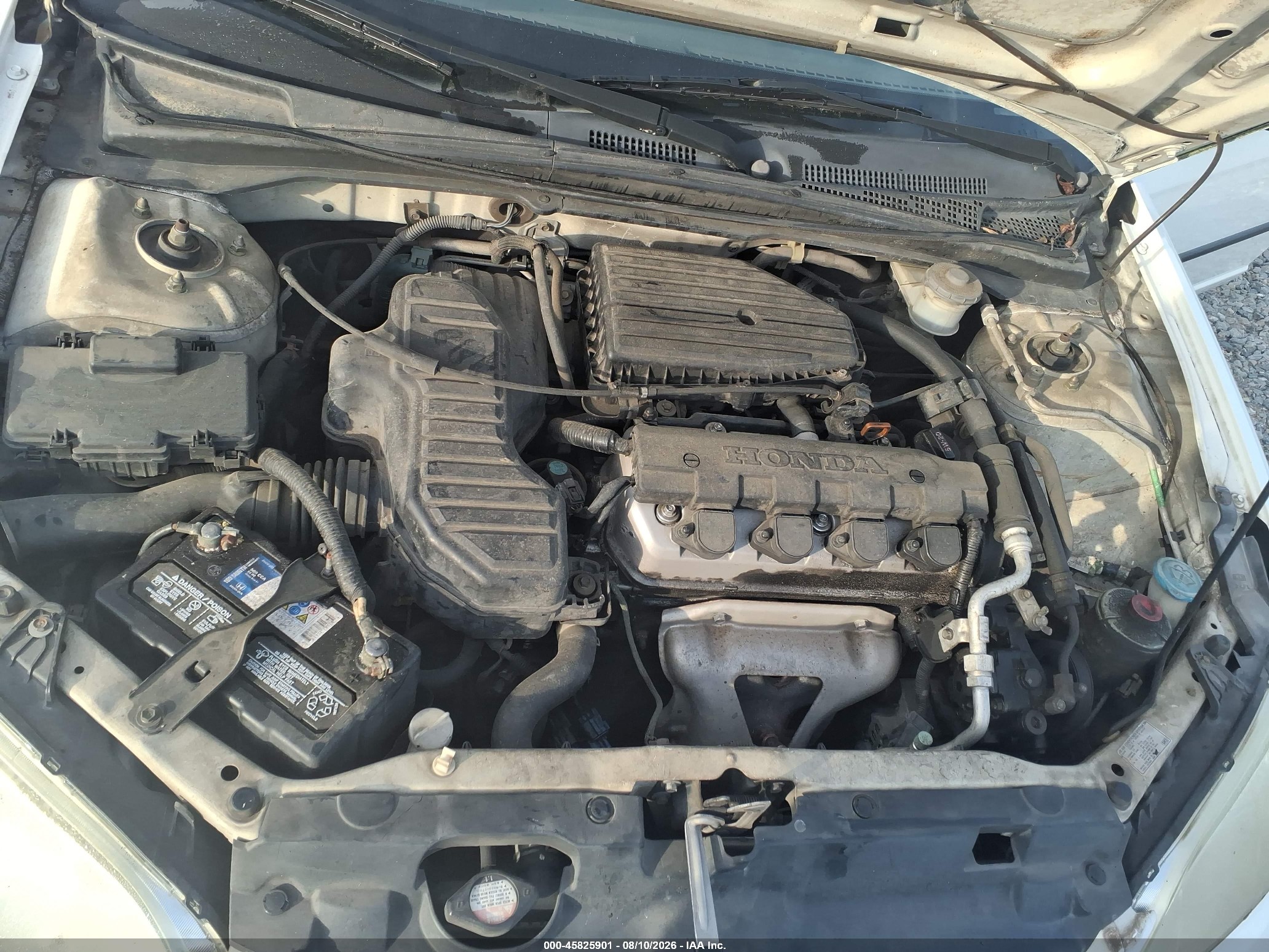 2005 Honda Civic Vp White vin: 2HGES16385H503626