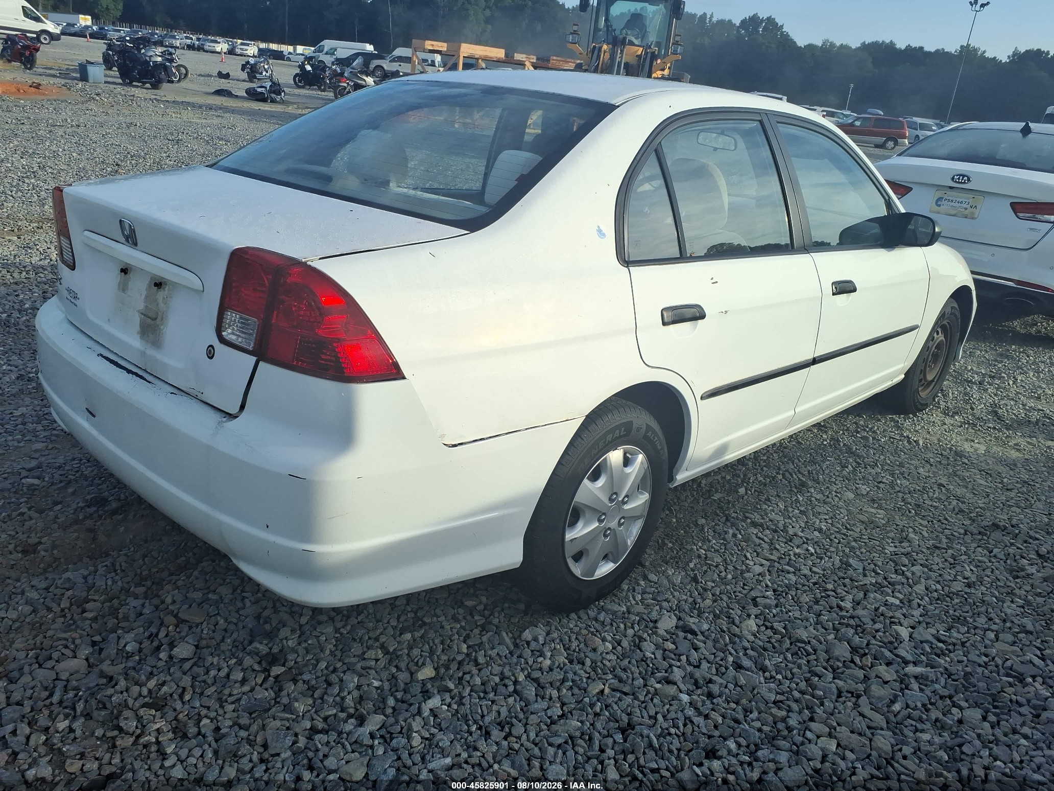 2005 Honda Civic Vp White vin: 2HGES16385H503626