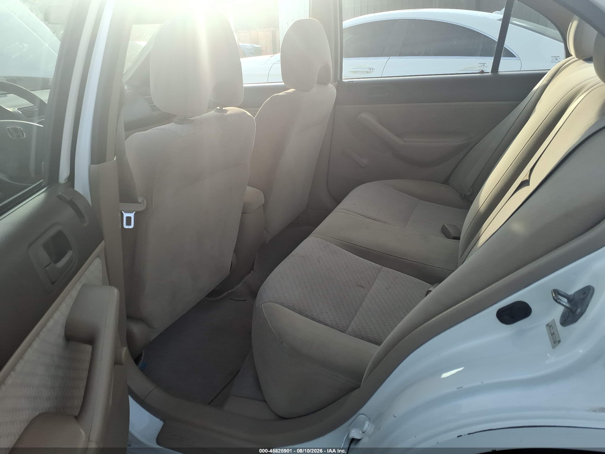 2005 Honda Civic Vp White vin: 2HGES16385H503626