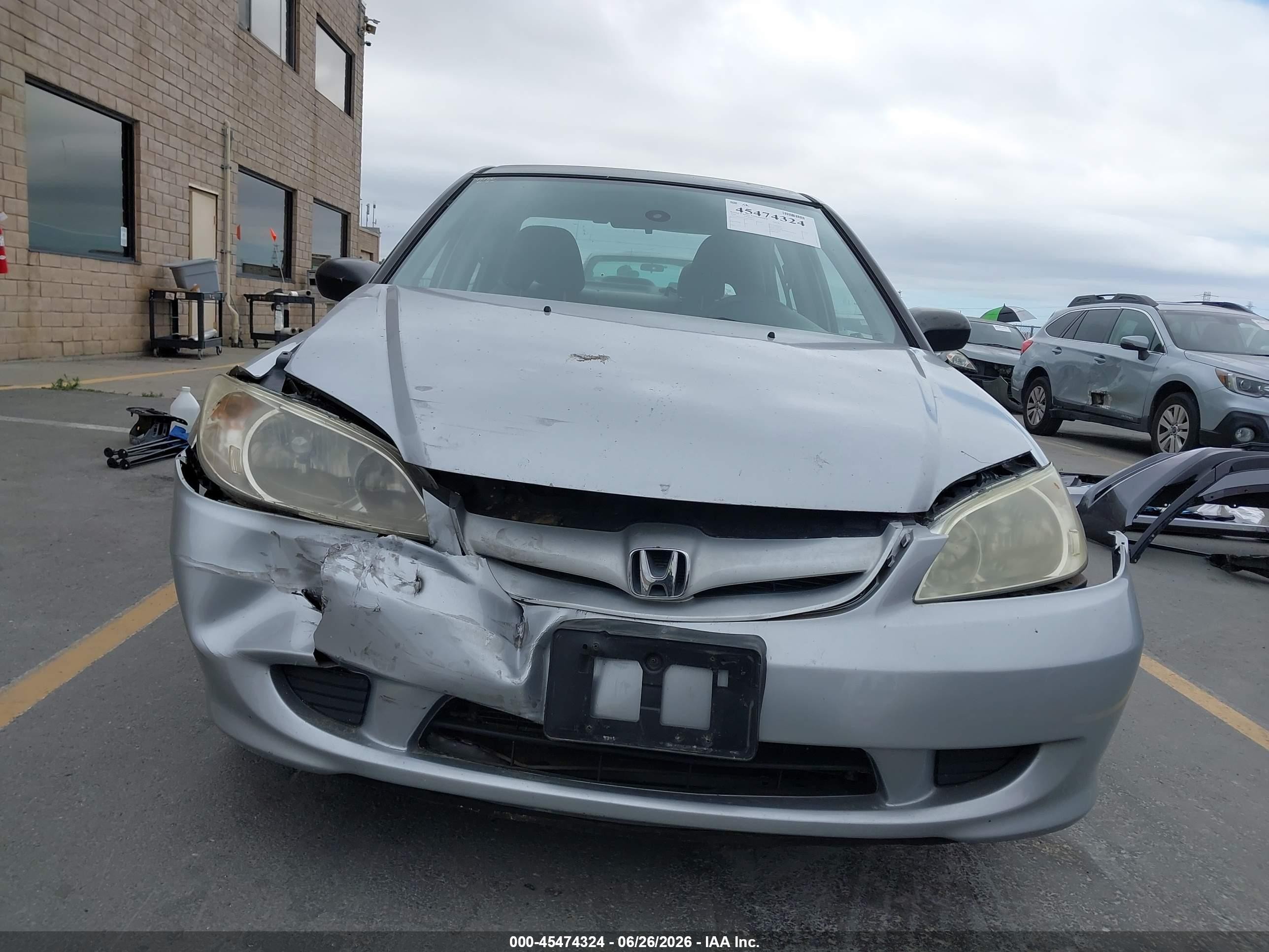 2005 Honda Civic Vp Серебряный vin: 2HGES16385H588645
