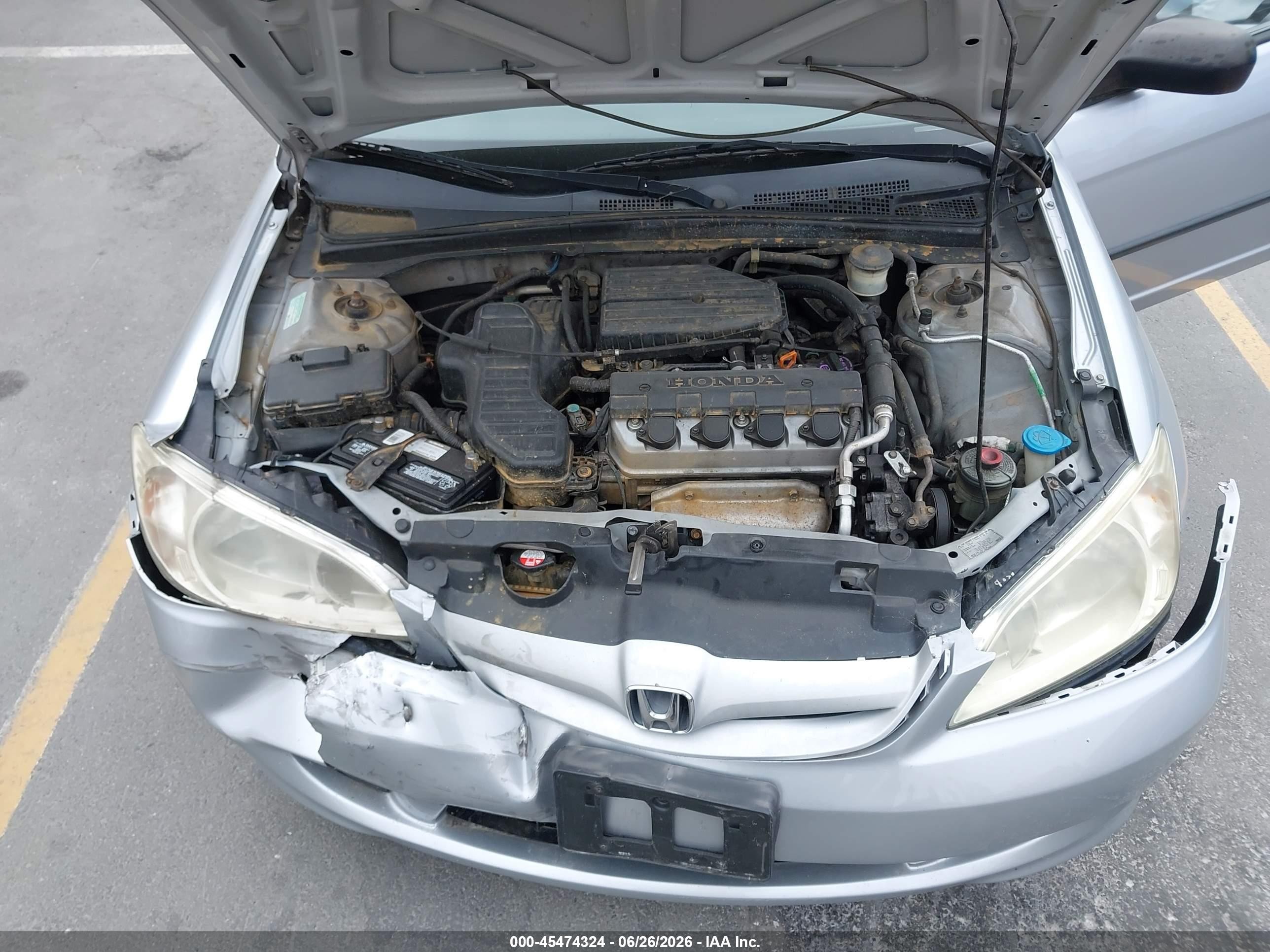2005 Honda Civic Vp Серебряный vin: 2HGES16385H588645