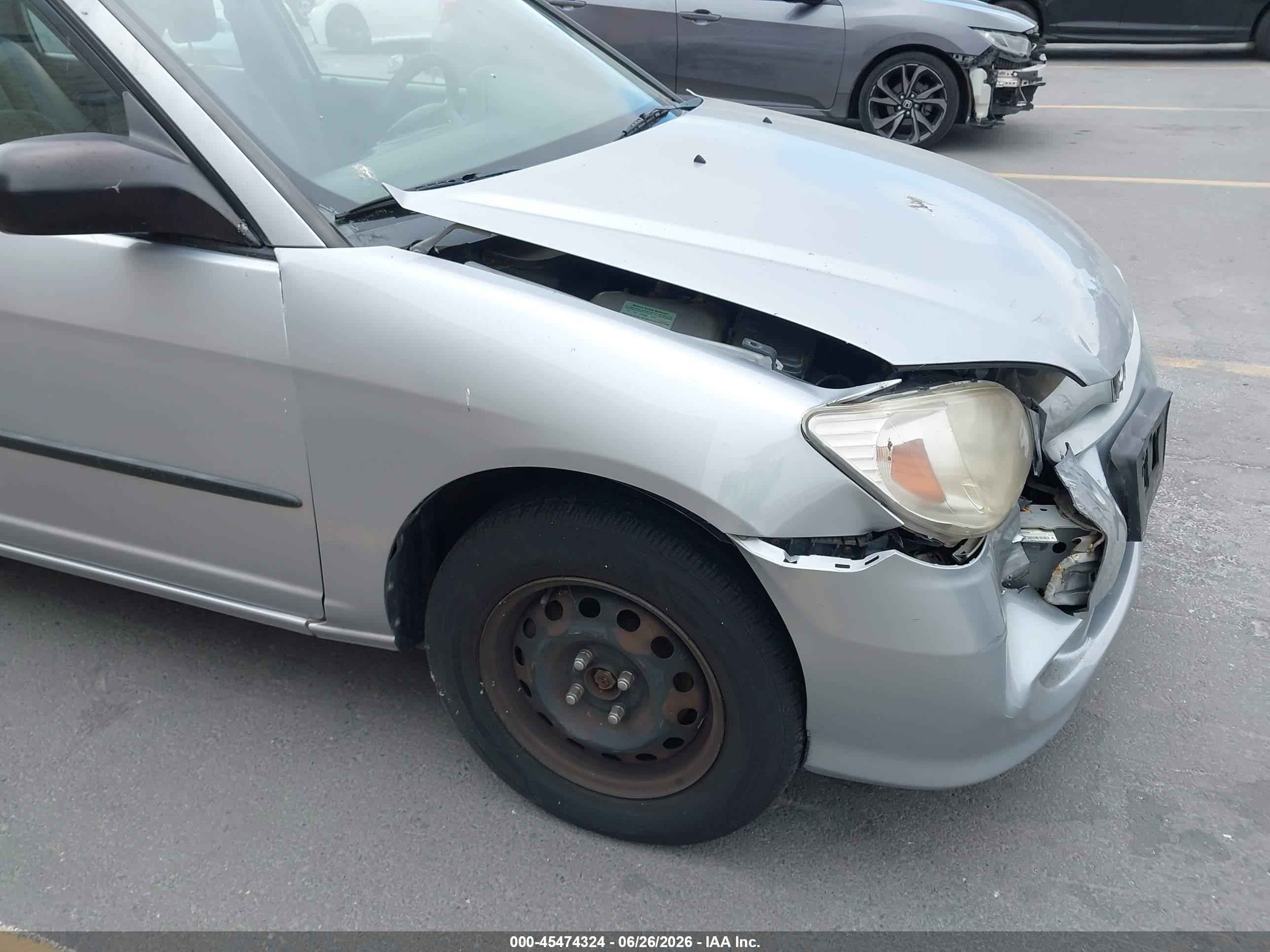 2005 Honda Civic Vp Серебряный vin: 2HGES16385H588645