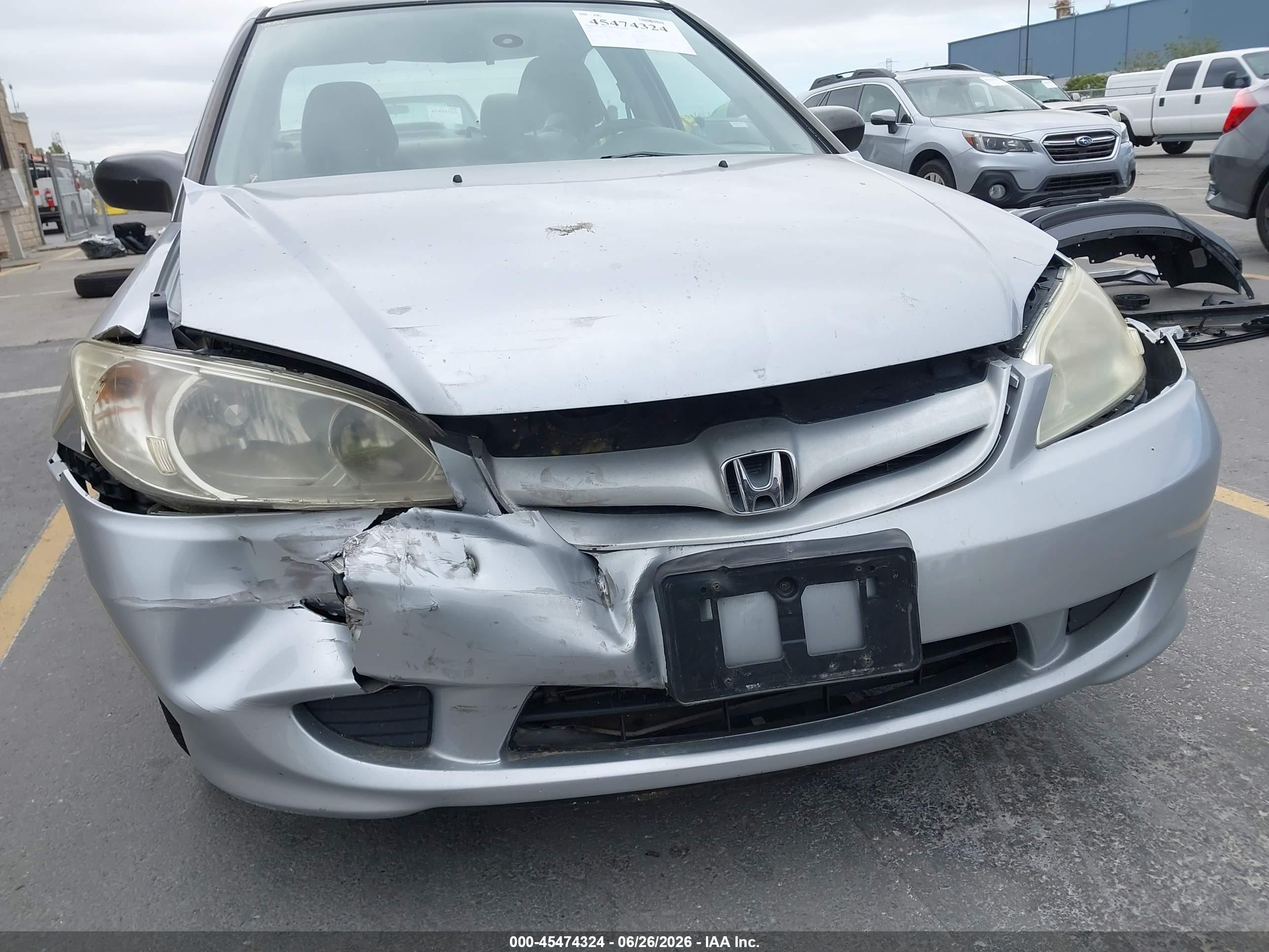 2005 Honda Civic Vp Серебряный vin: 2HGES16385H588645