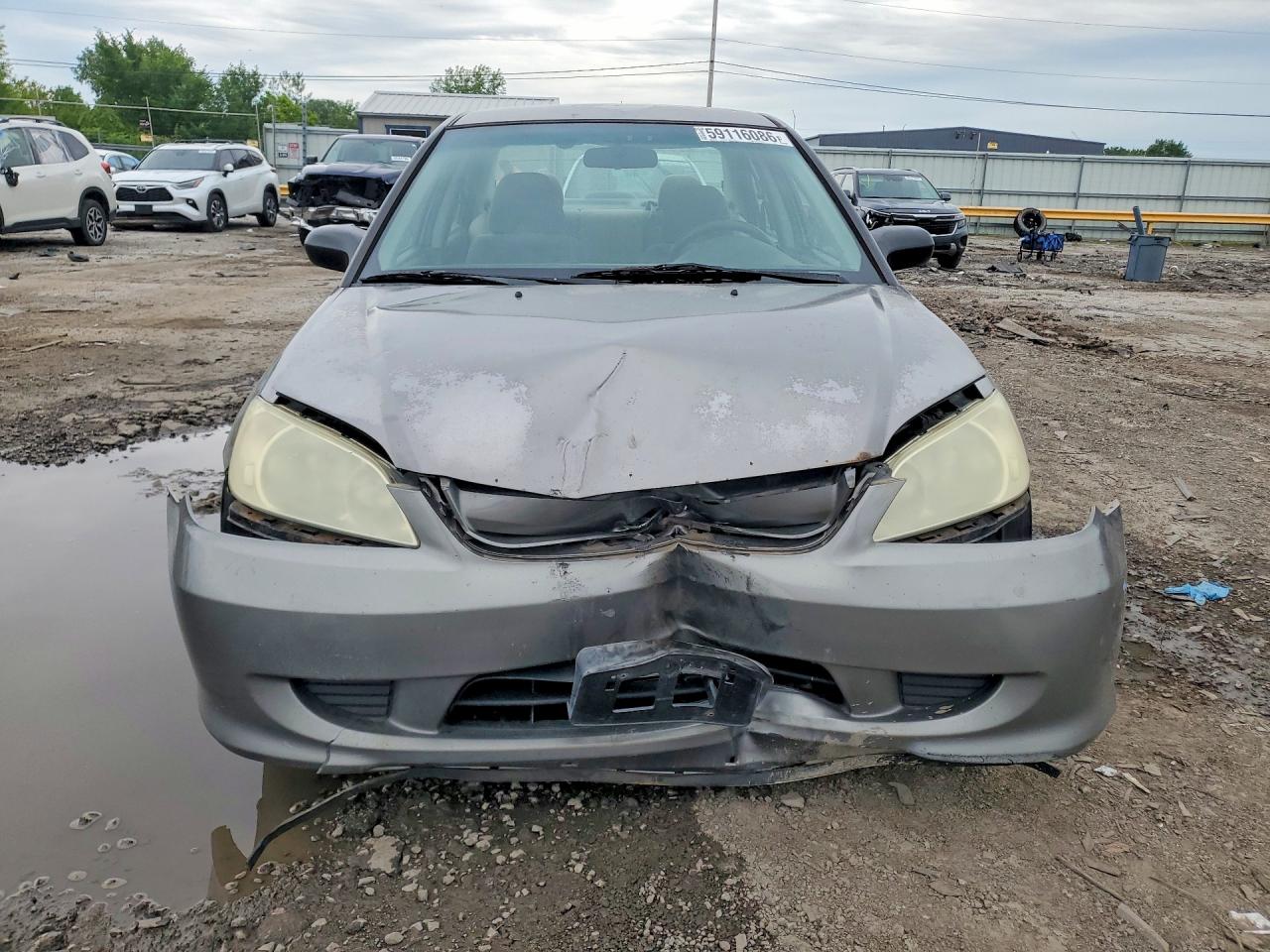 2005 Honda Civic Dx Vp Gray vin: 2HGES16385H624236